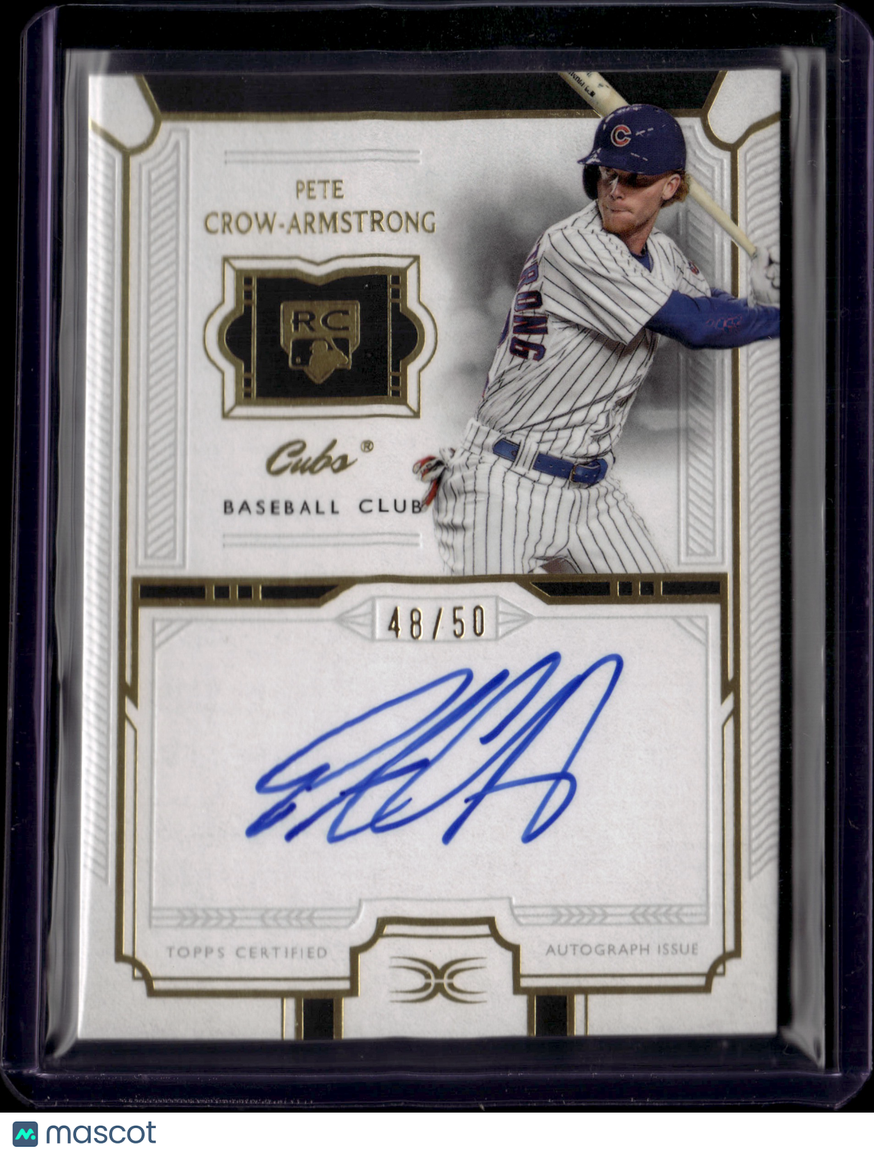 2024 Topps Definitive Collection Pete Crow-Armstrong #DRA-PC Autograph /50 RC