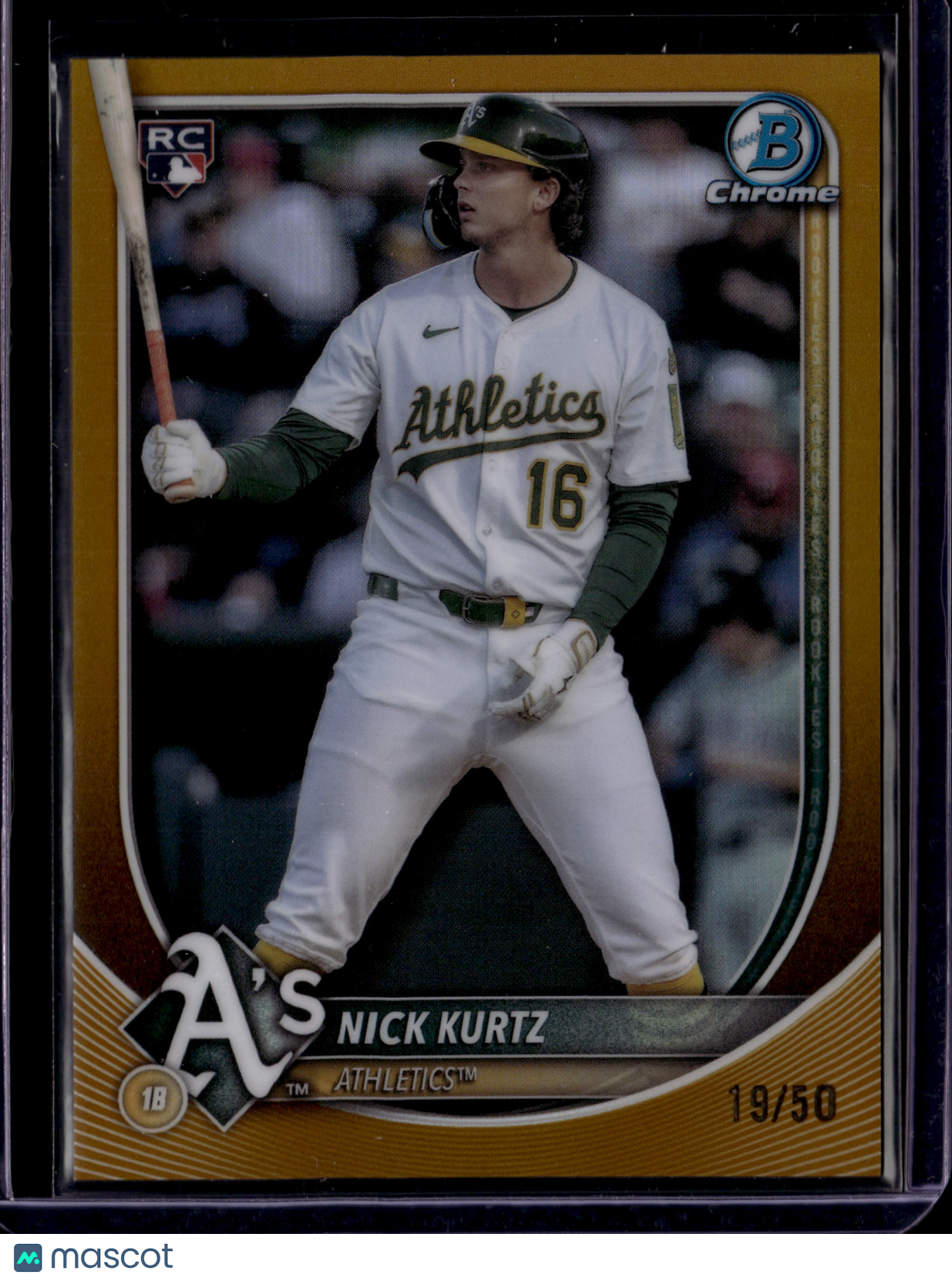 2025 Bowman Chrome Nick Kurtz #BCP-93 Gold RC SP /50