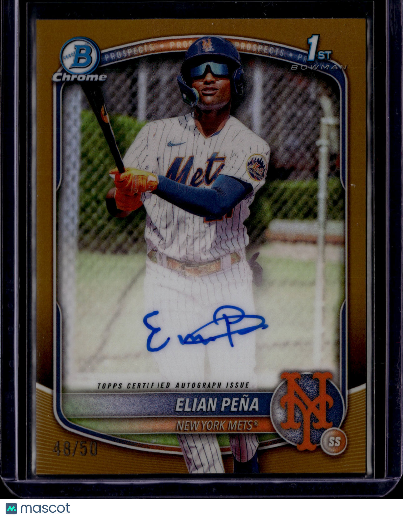 2025 Bowman Chrome Elian Peña #CPA-EP Autograph True Gold SP /50