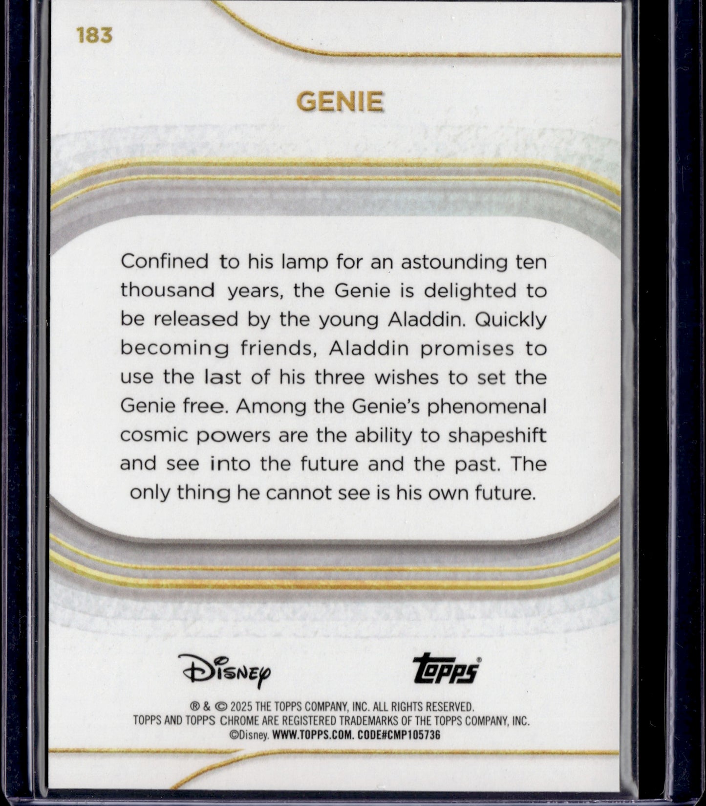 2025 Topps Chrome Disney Genie 15/25 SP #183