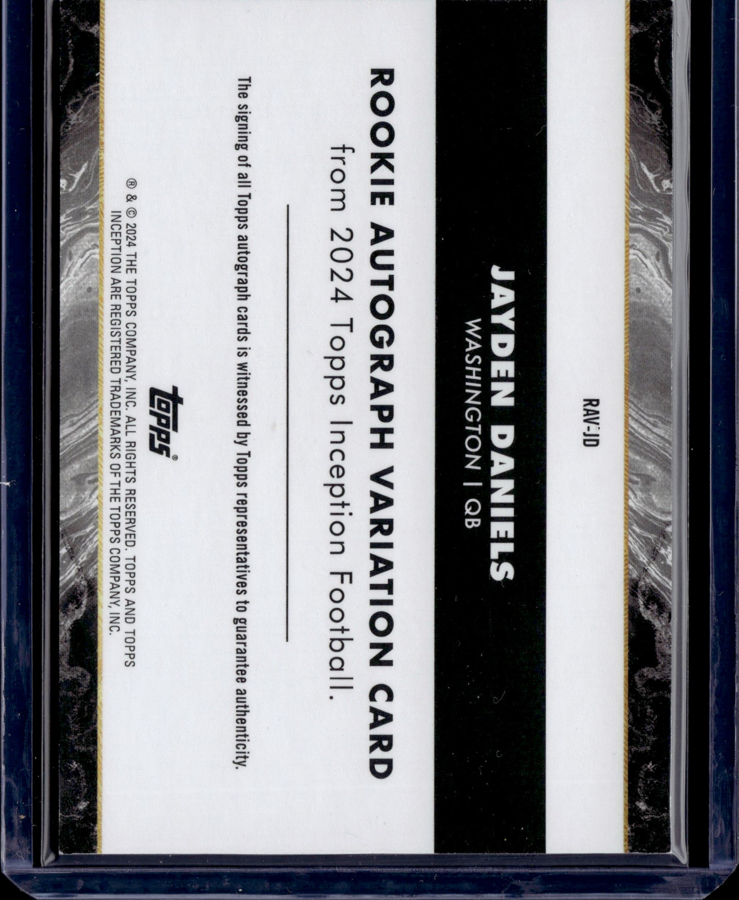 2024 Topps Inception Football Jayden Daniels Auto #RAJD /150