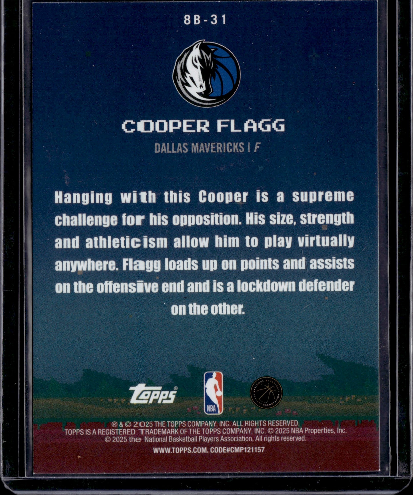 2025 Topps 8-Bit Ballers Cooper Flagg #8B-31 RC /250