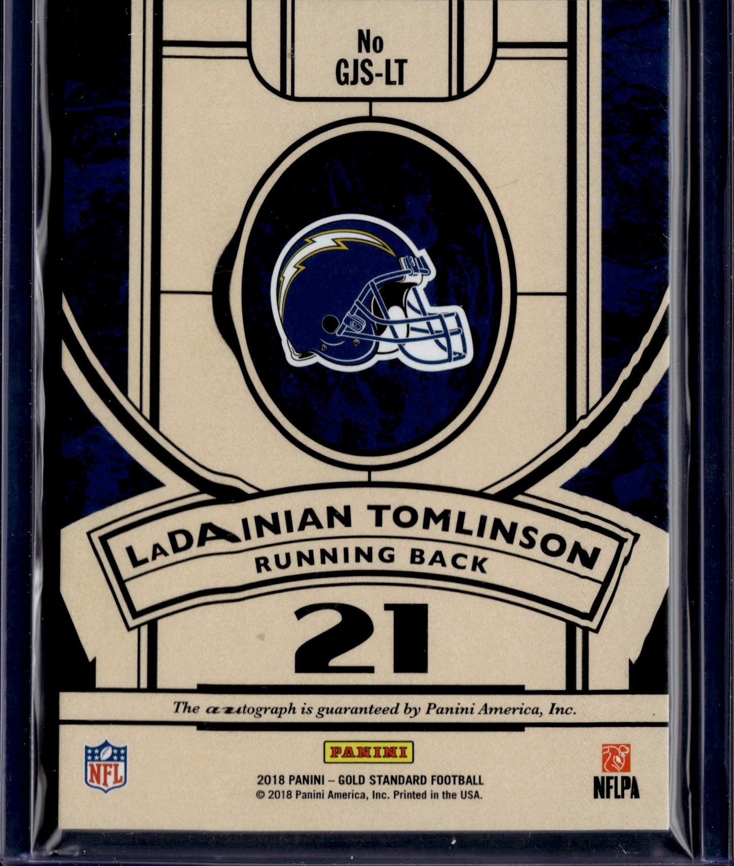 2018 Panini Gold Standard Gold Jacket Signatures LaDainian Tomlinson /5 #GJS-LT