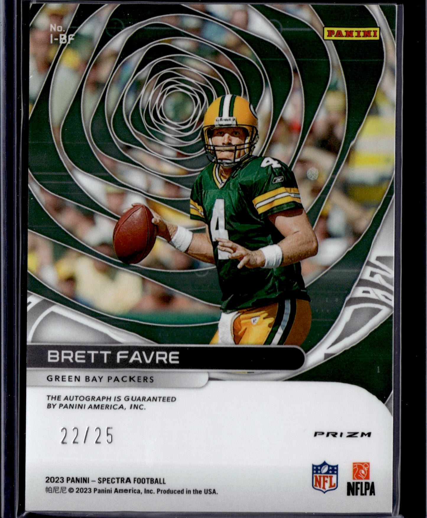 2023 Panini Spectra Prizm Brett Favre #I-BF Auto /25