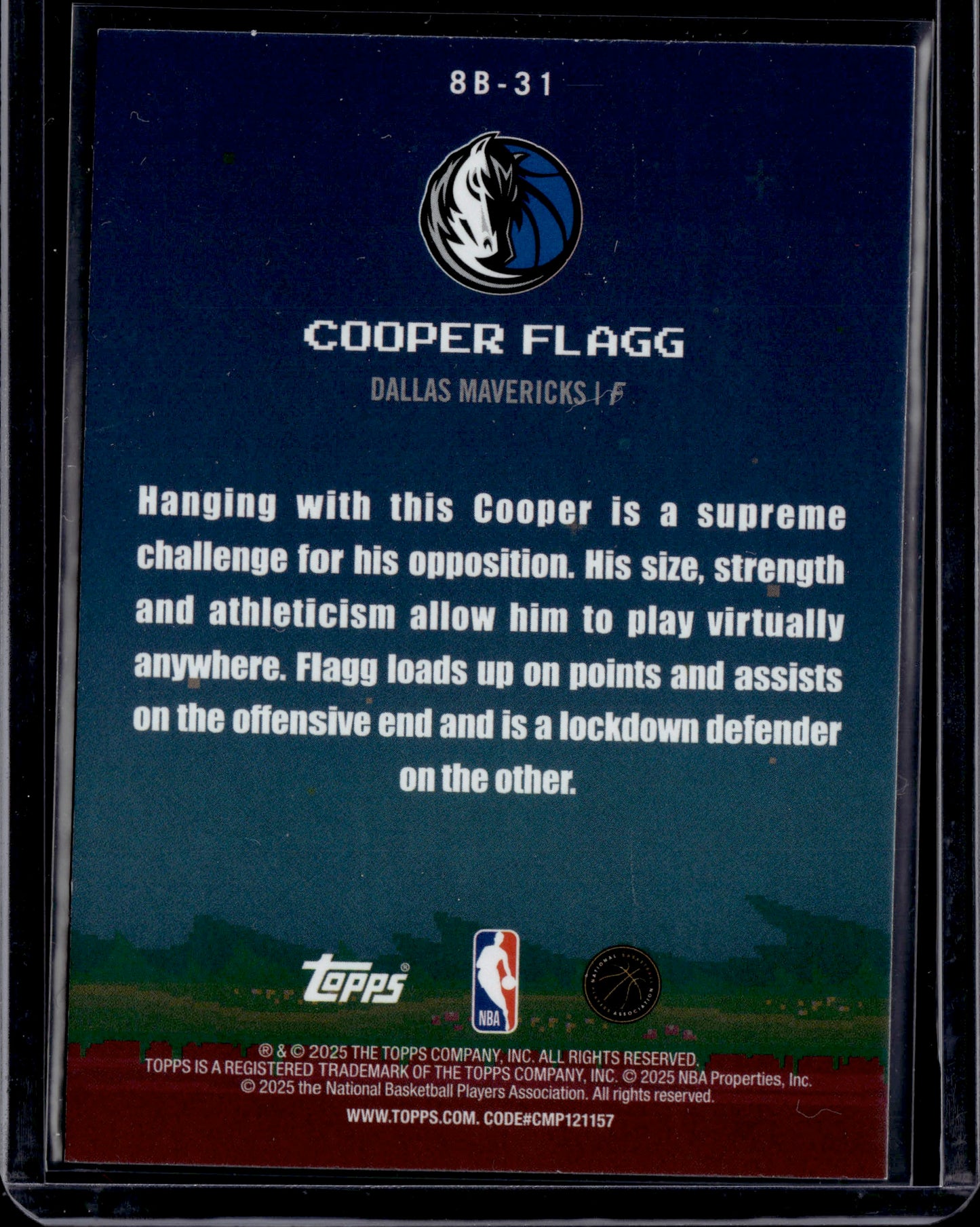 2025 Topps 8-Bit Ballers Cooper Flagg #8B-31 RC 226/250