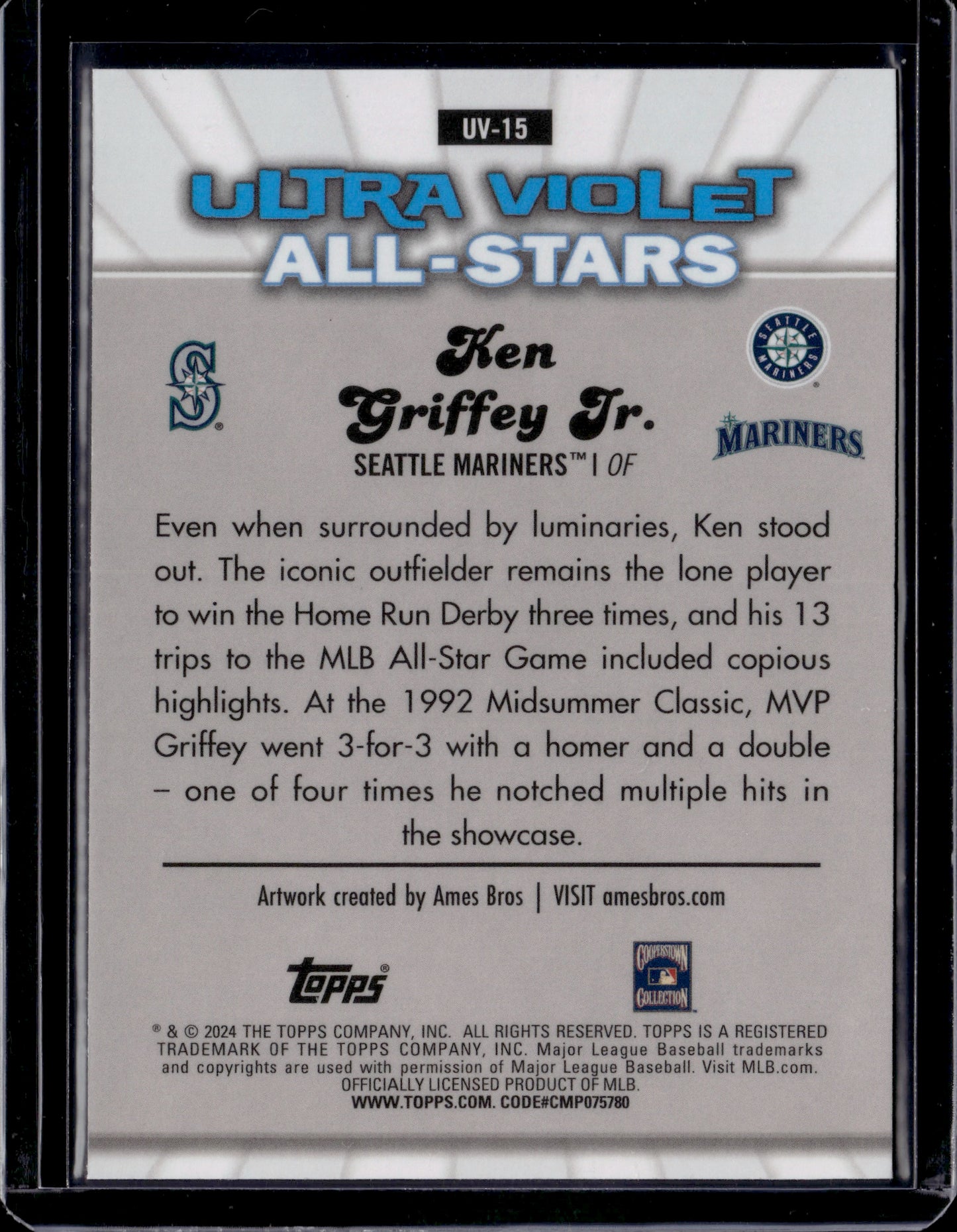 2024 Topps Chrome Ultra Violet All-Stars Ken Griffey Jr. #UV-15