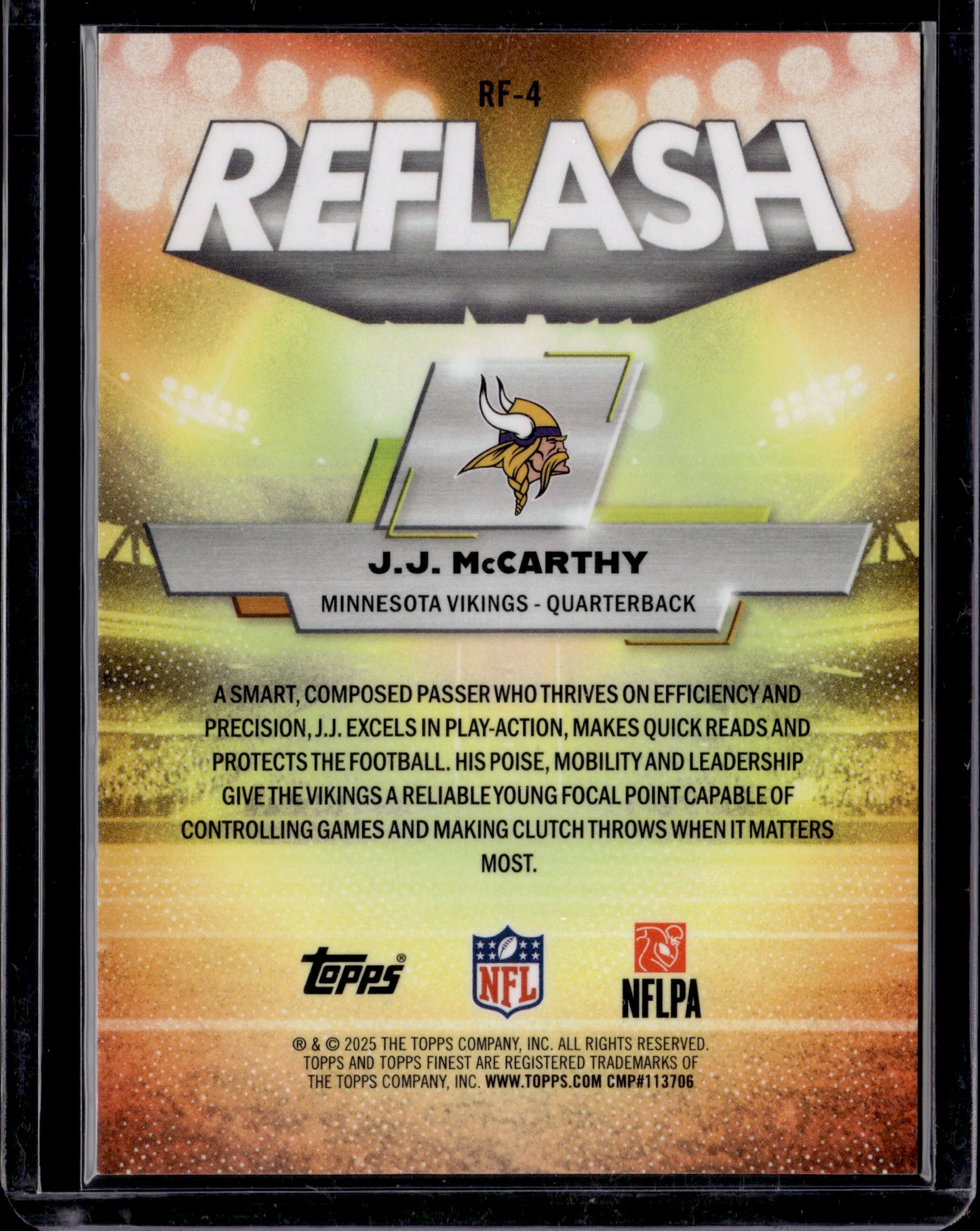 2025 Topps Finest Reflash J.J. McCarthy #RF-4
