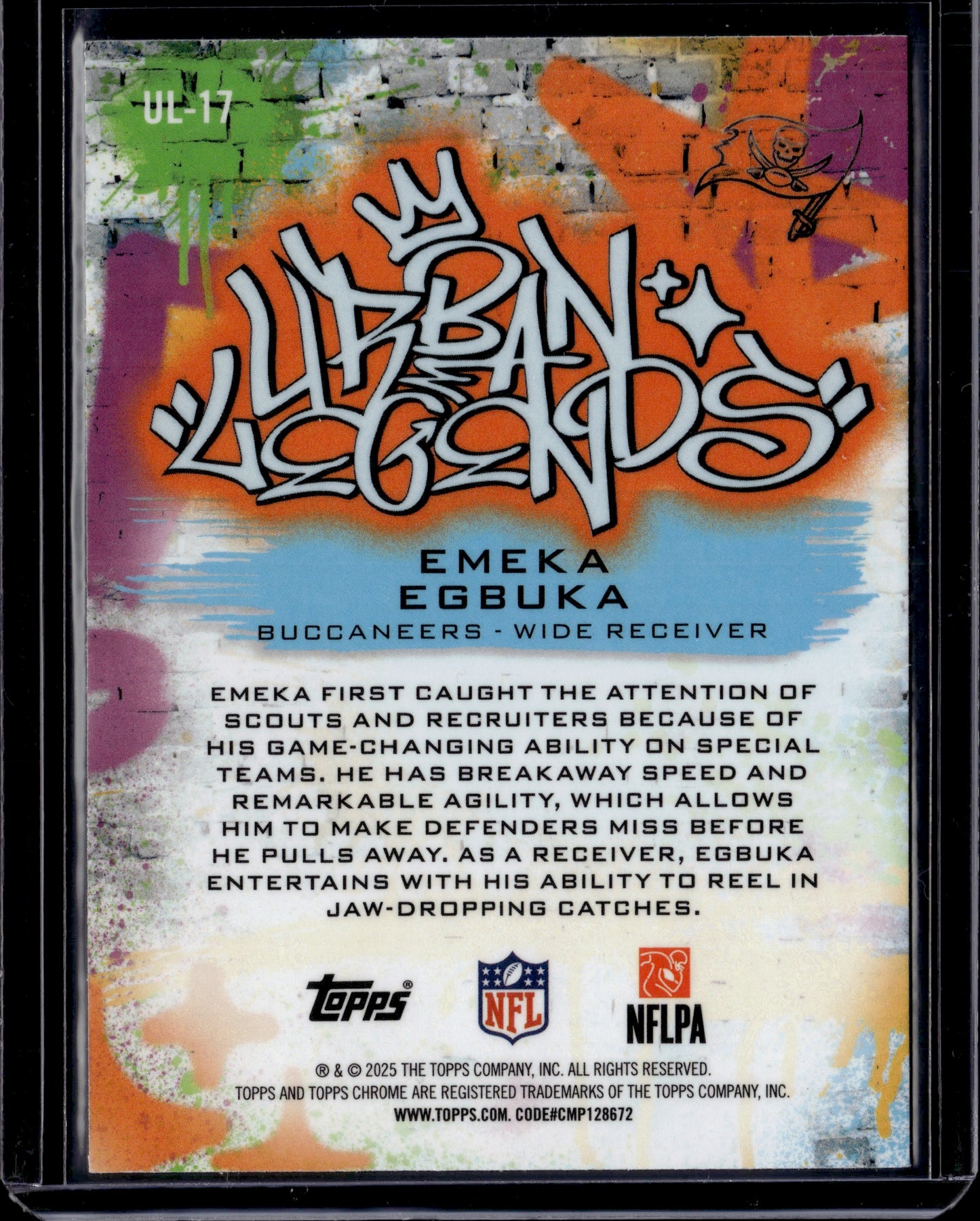 2025 Topps Chrome Urban Legends Emeka Egbuka #UL-17 RC