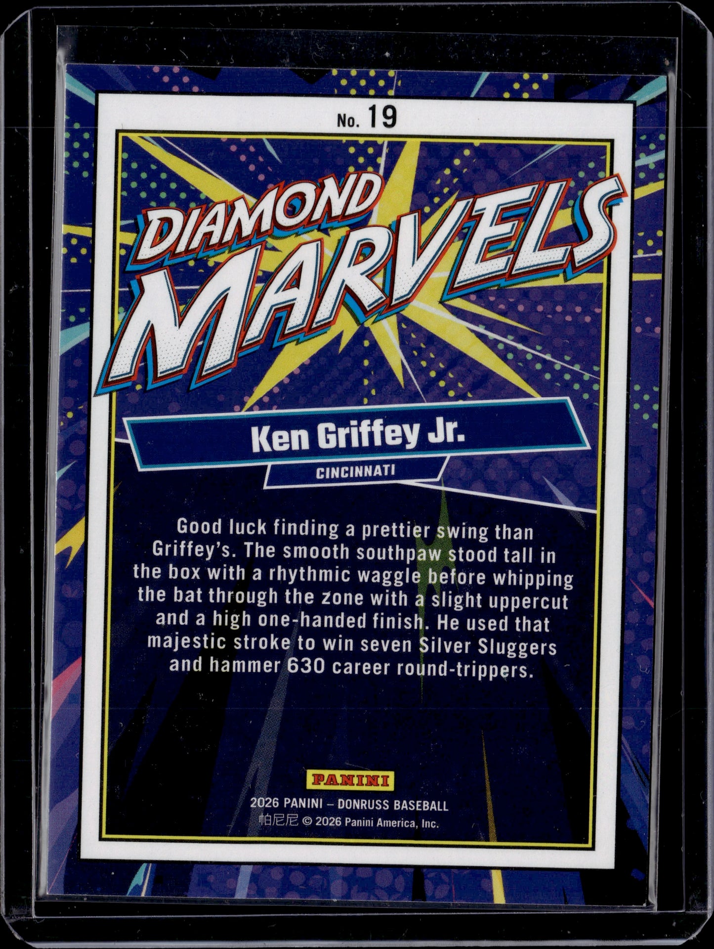 2026 Panini Donruss Diamond Marvels Ken Griffey Jr. #19 Purple /15