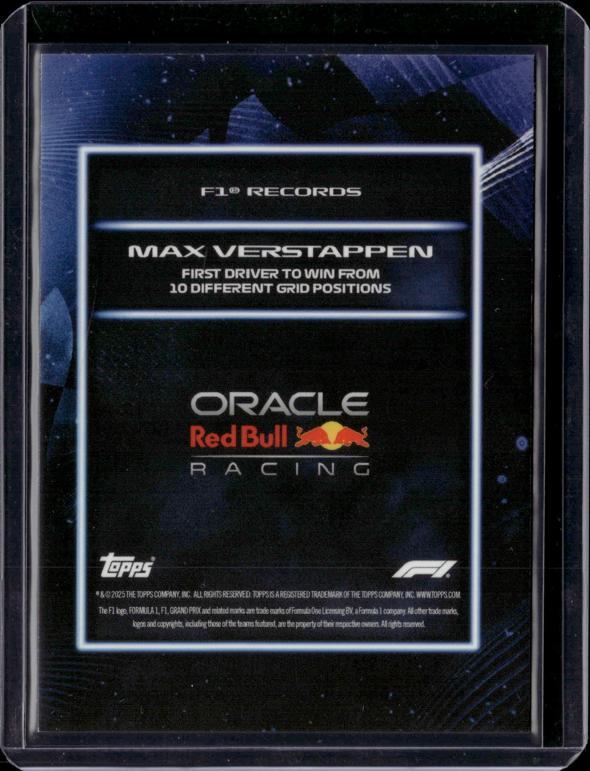 2023 Topps Lights Out Max Verstappen /99