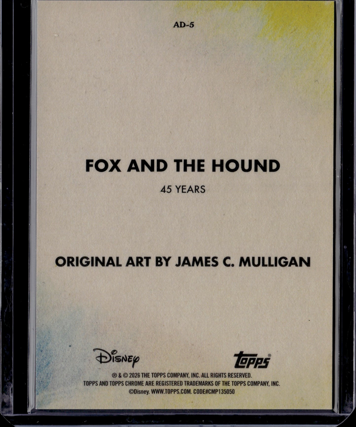 2026 Topps Chrome Disney Art of Disney James C. Mulligan #AD-5
