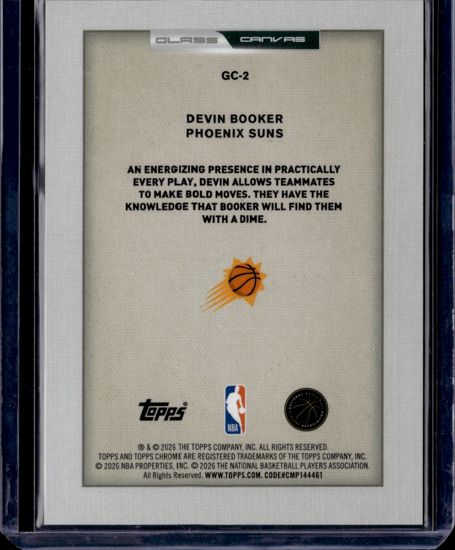 2026 Topps Chrome Glass Canvas Devin Booker #GC-2
