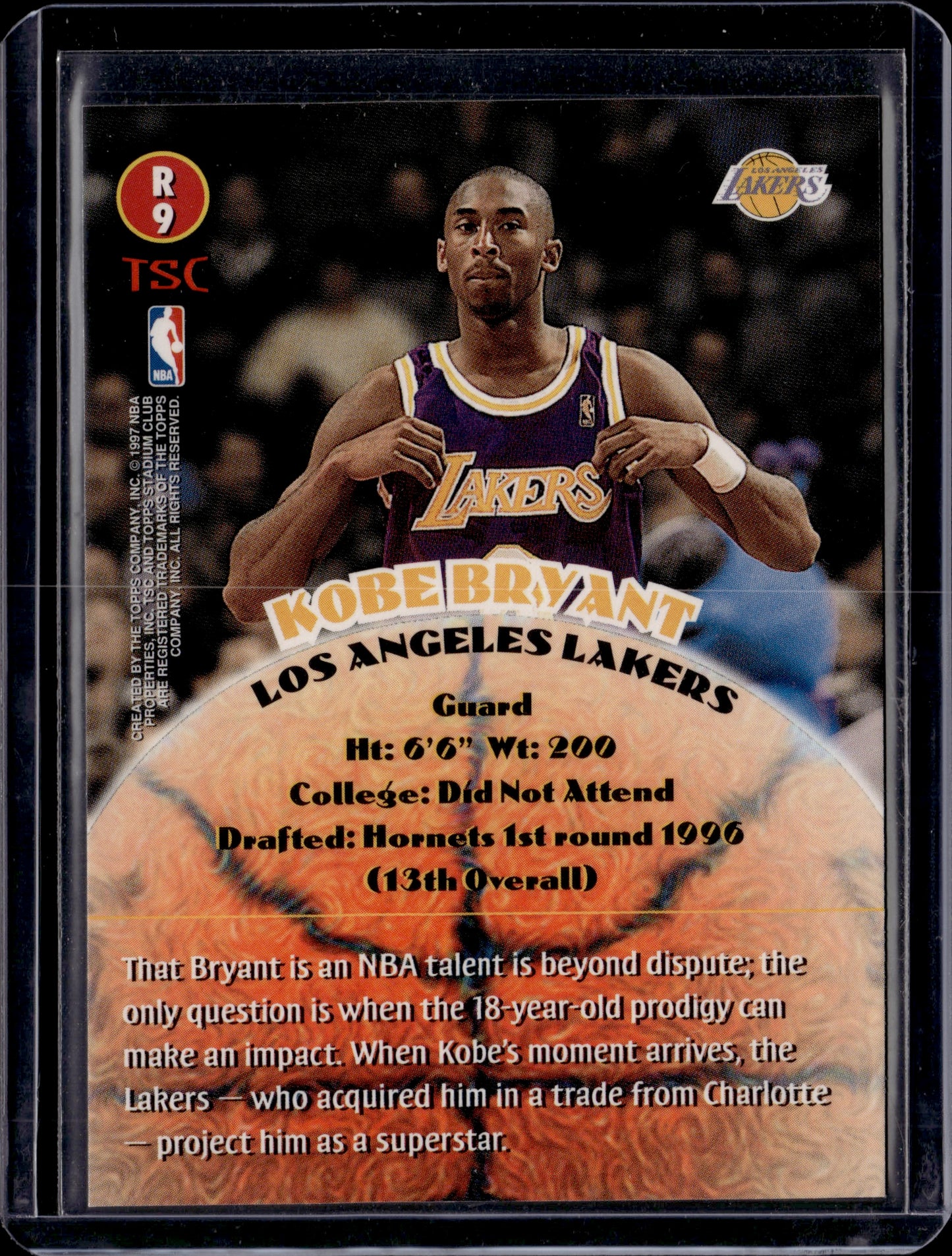 1997 Topps Stadium Club Kobe Bryant #R9
