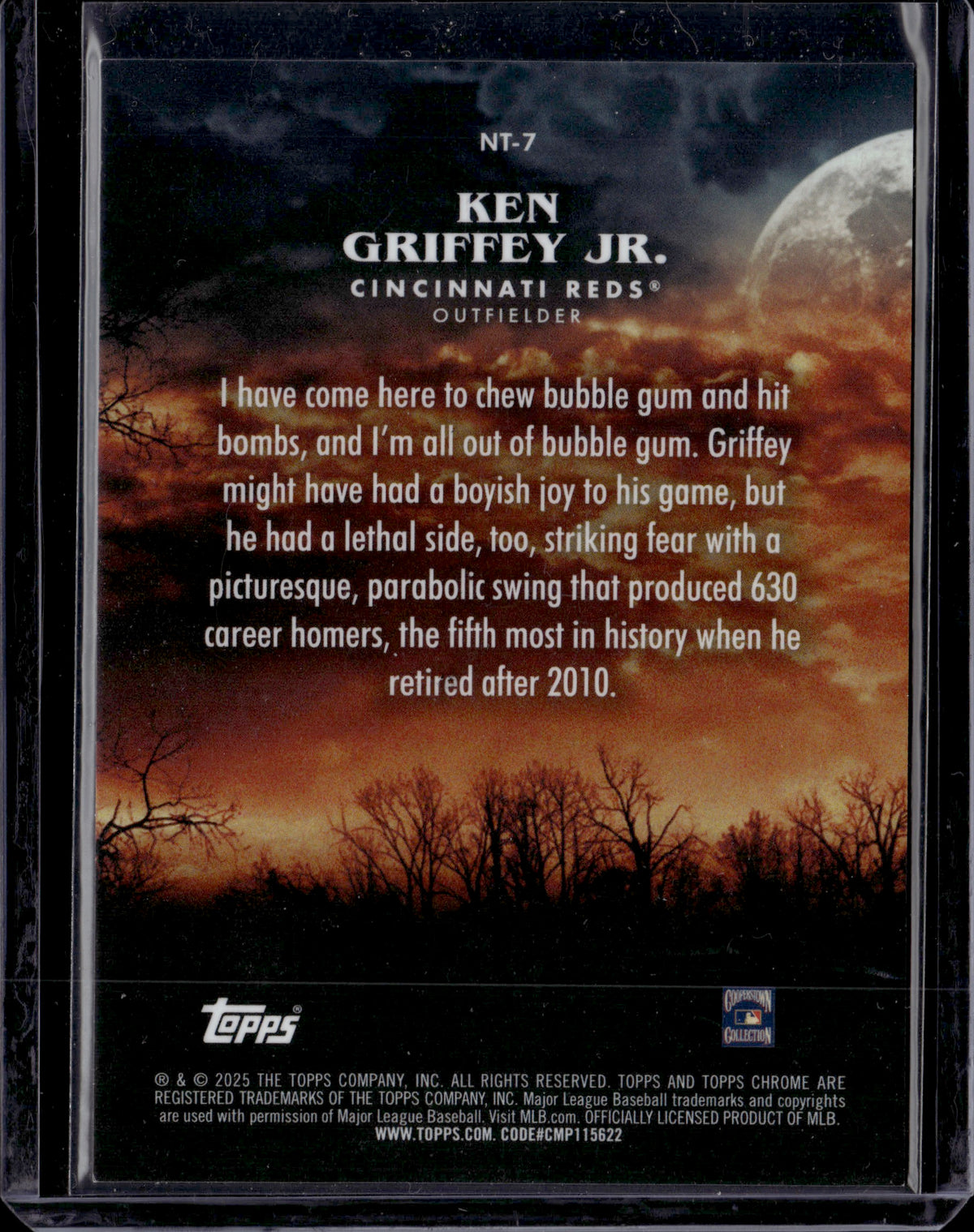 2025 Topps Chrome Night Terrors Ken Griffey Jr. #NT-7 02/50