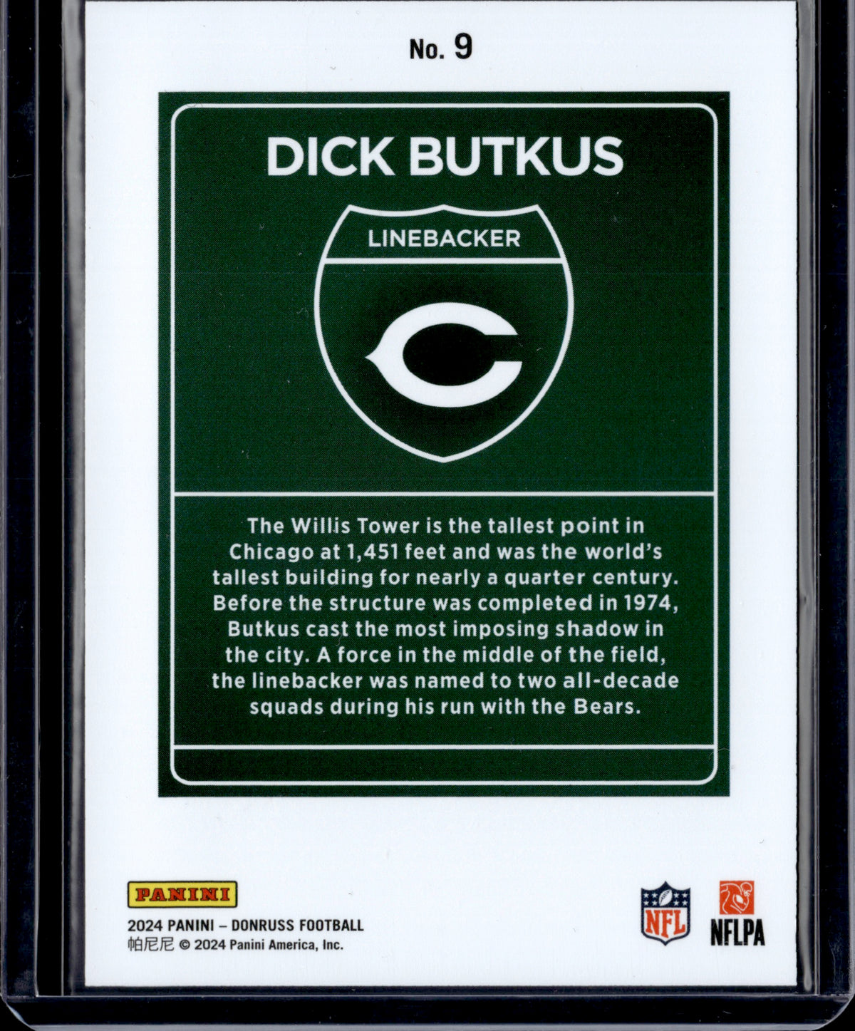 2024 Panini Donruss Dick Butkus Downtown #9