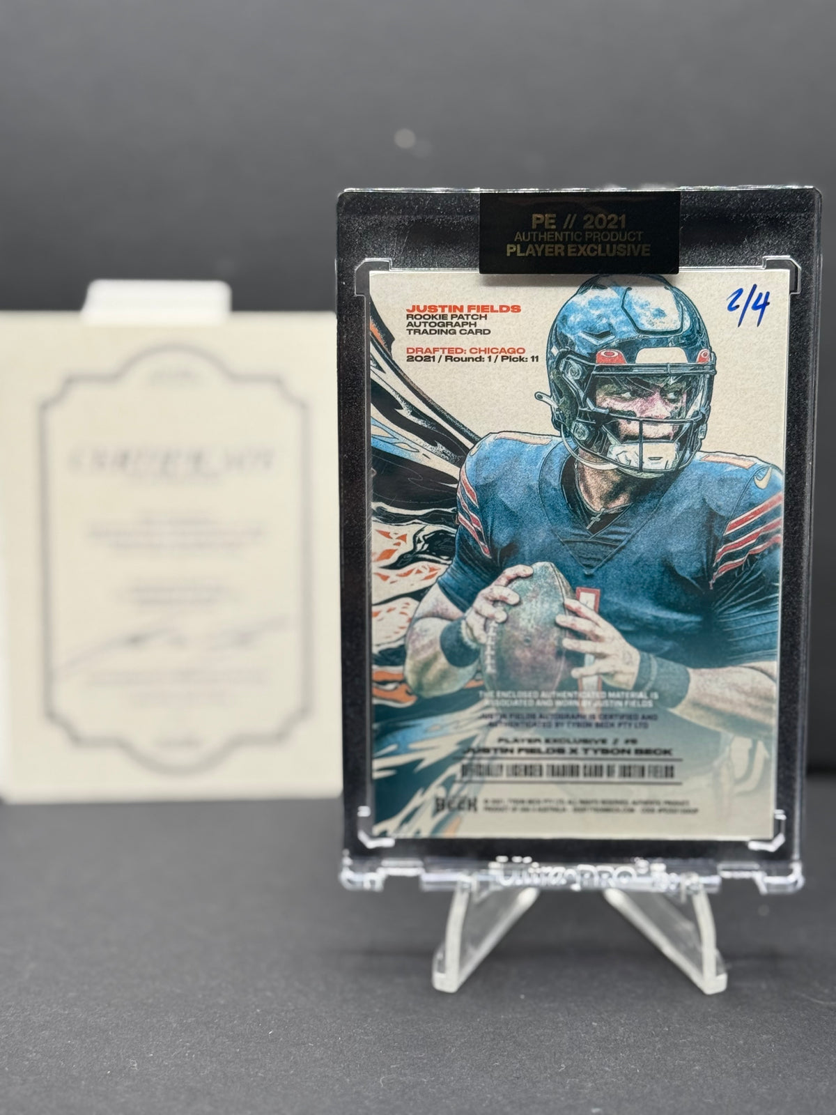2021 Tyson Beck Player Exclusive Justin Fields RC 2/4