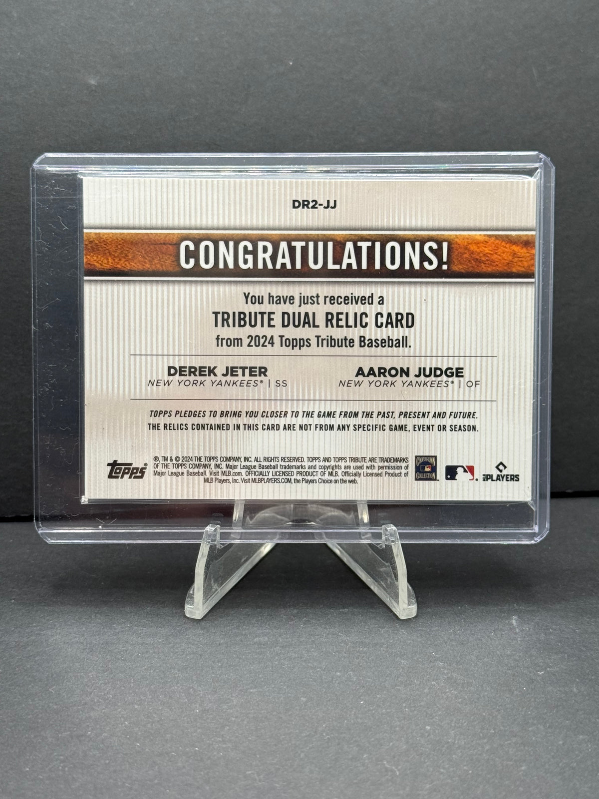 2024 Topps Tribute Derek Jeter Aaron Judge #DR2-JJ Memorabilia