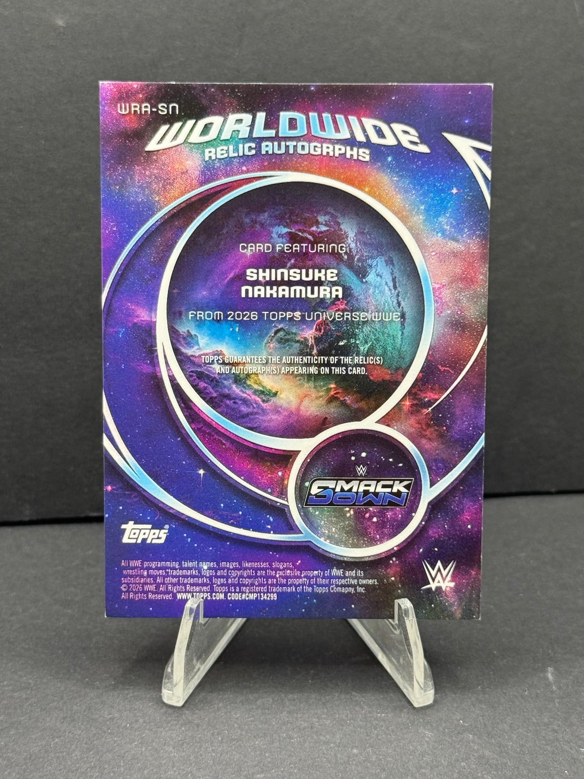 2026 Topps Universe WWE Shinsuke Nakamura #WRA-SN Auto 1/1 Foilfractor