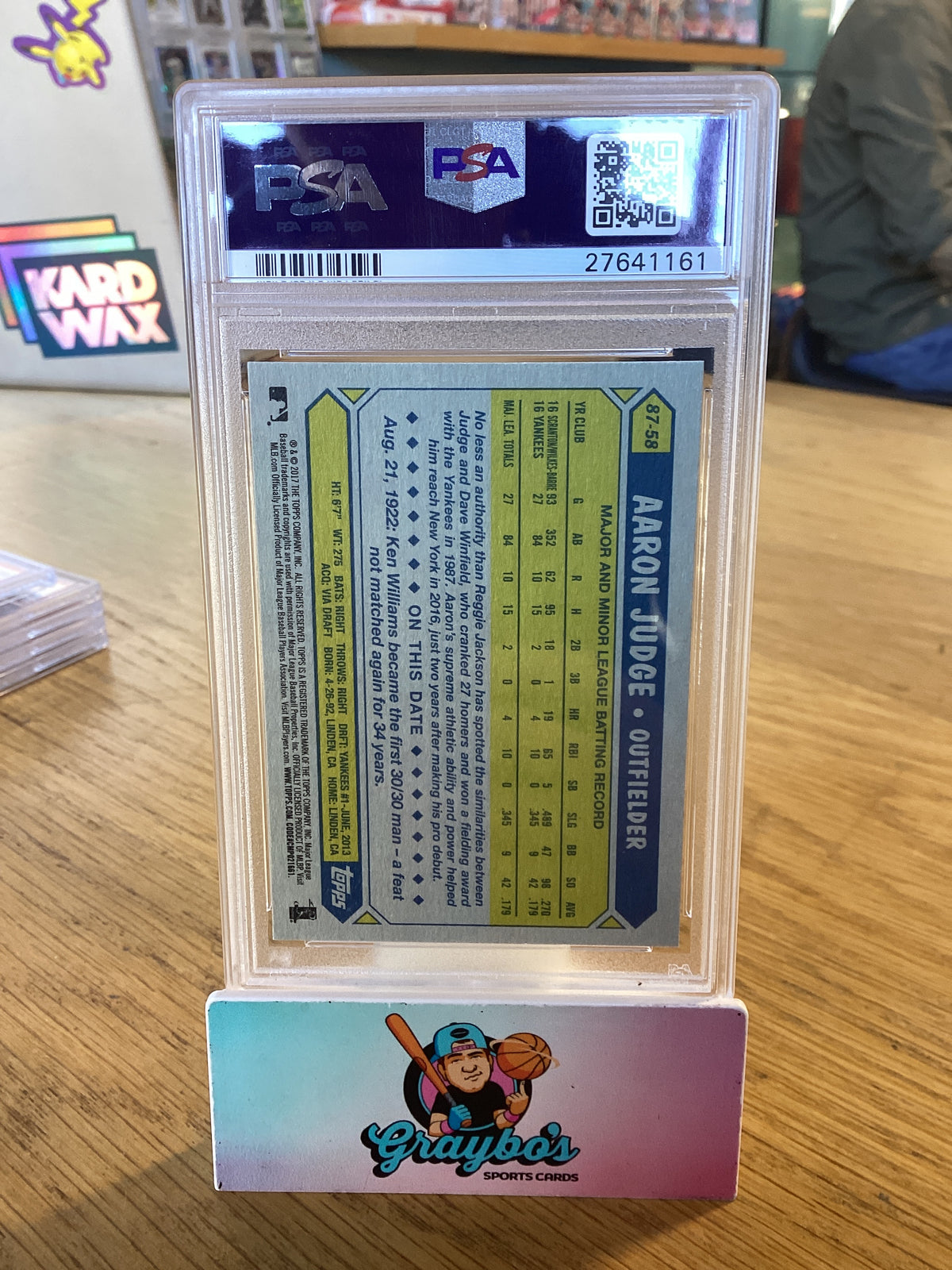 2017 Topps 1987 Topps Aaron Judge #87-58 PSA 10