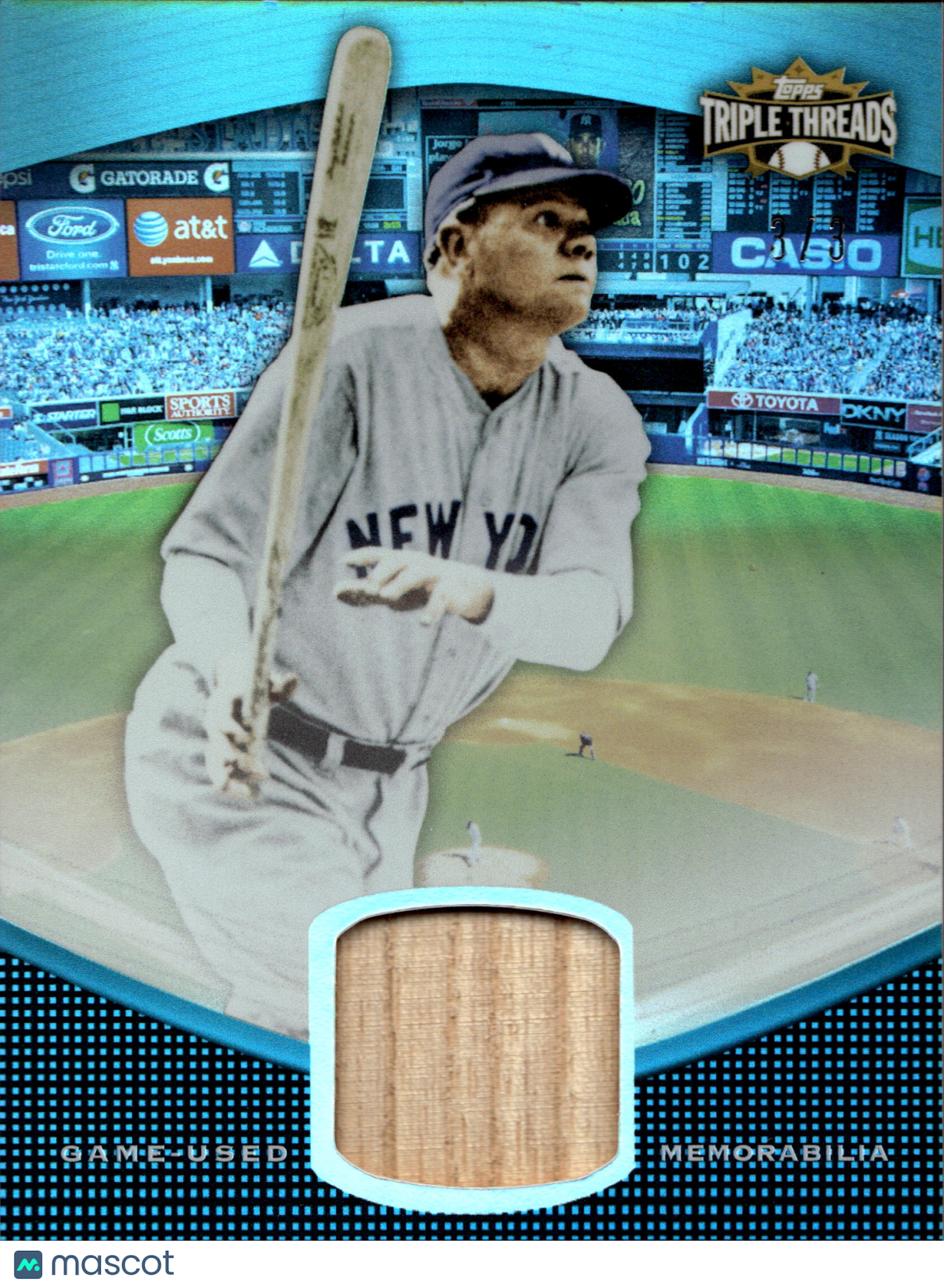 2011 Topps Triple Threads Babe Ruth /3 #TTUSR-5 Game Used Memorabilia SSP