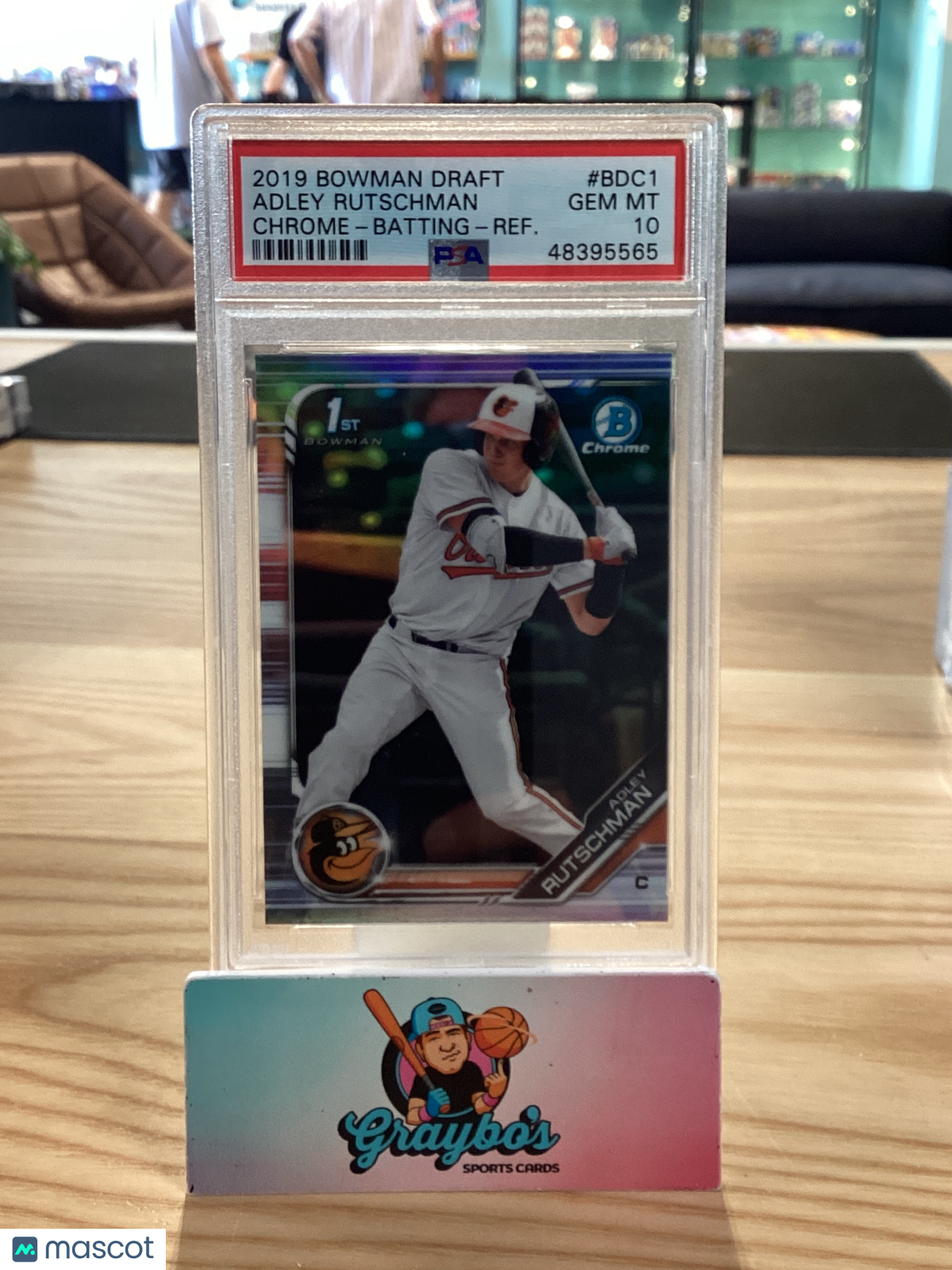 2019 Bowman Draft Adley Rutschman #BDC1 Chrome Batting Refractor PSA 10