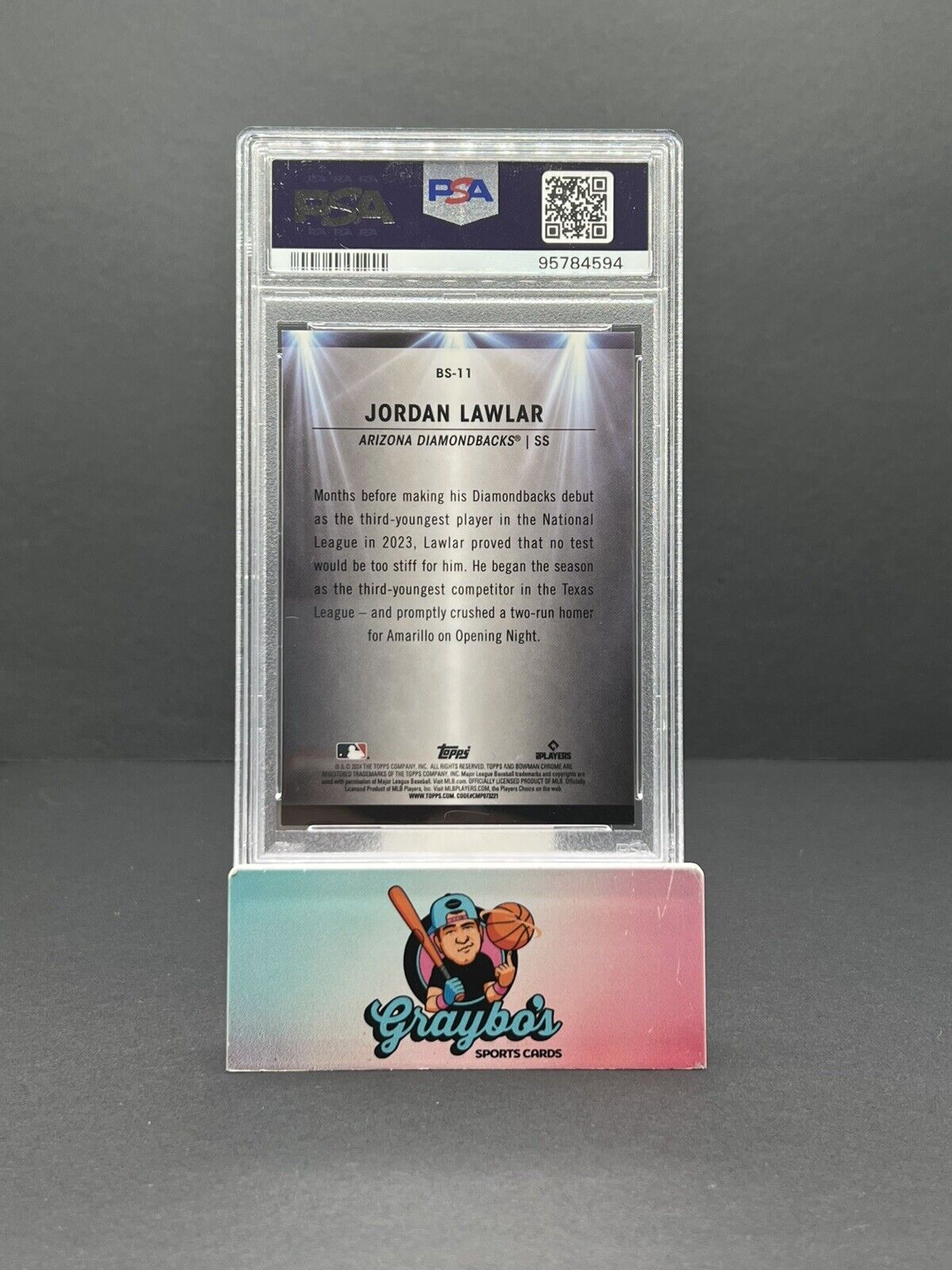 2024 Bowman Jordan Lawlar Spotlights Chrome Orange Rookie RC /25 PSA 10