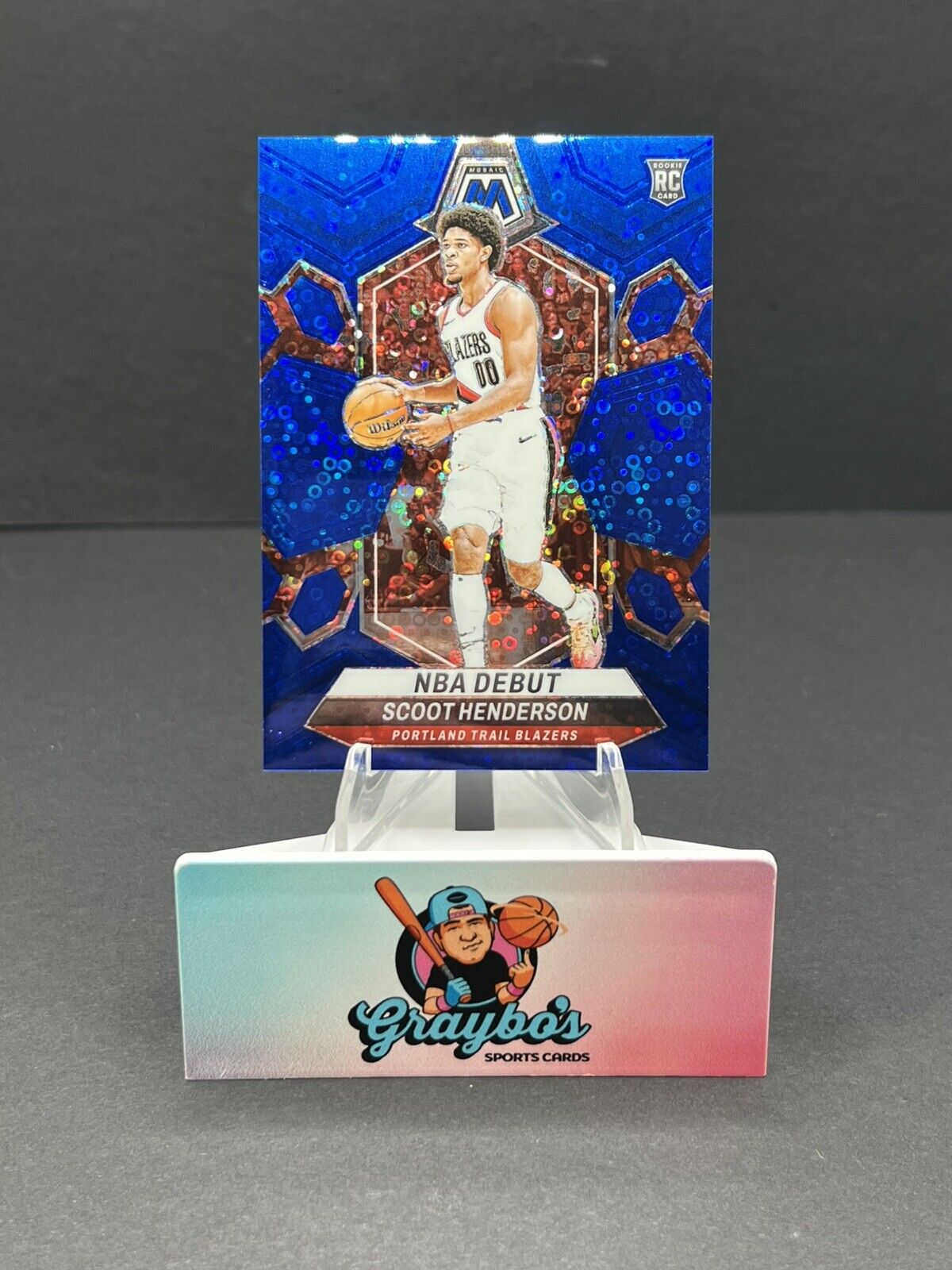 2023-24 Mosaic Scoot Henderson #255 RC Rookie NBA Debut Fast Break Blue /85