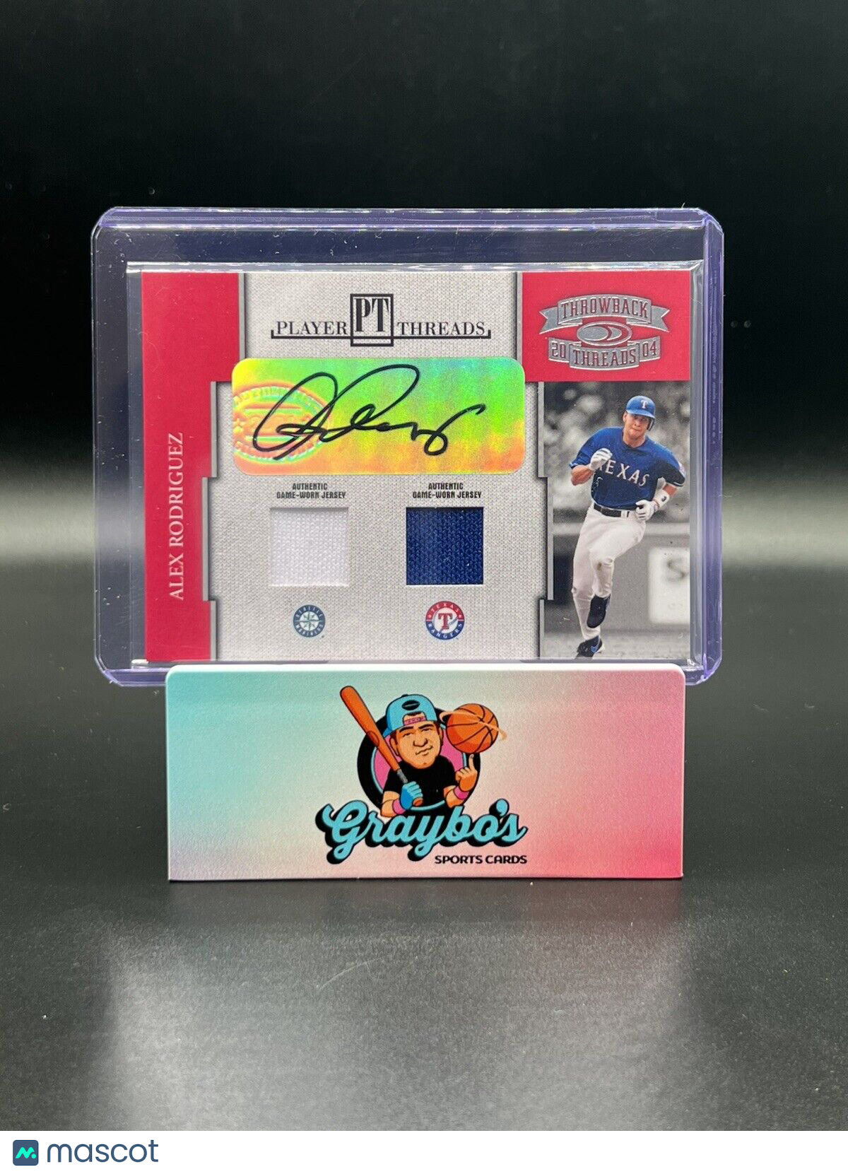 2004 Donruss Elite Throwback Threads AUTO Alex Rodriguez /5 SSP Rangers