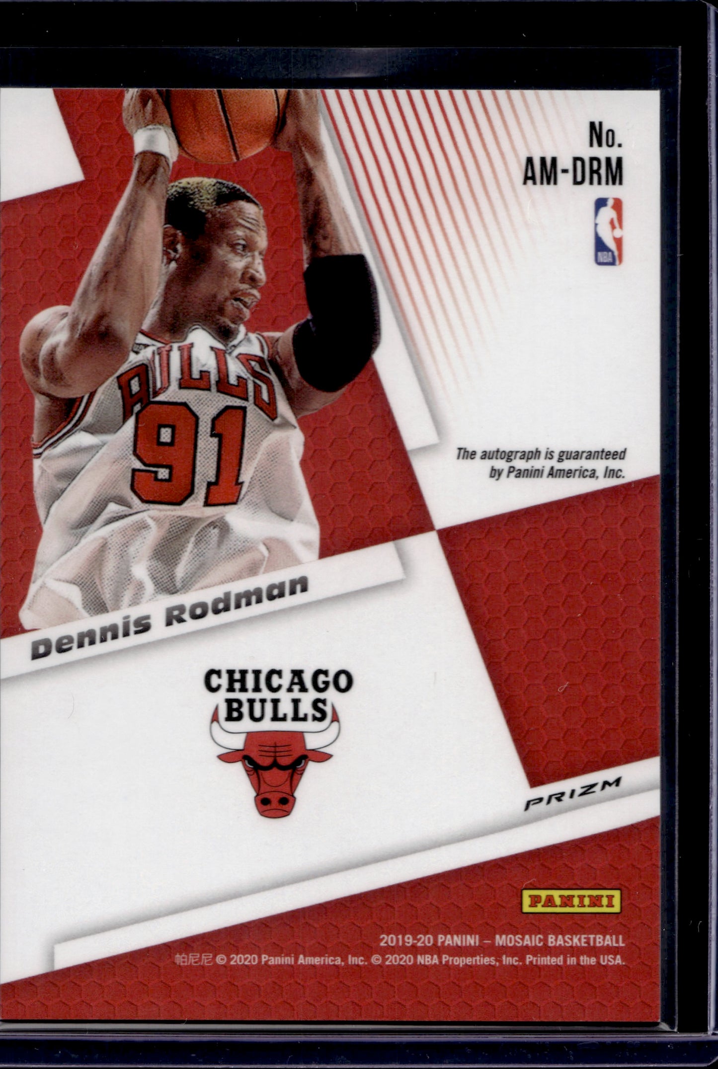 2019-20 Panini Prizm Mosaic Dennis Rodman #AM-DRM Autograph
