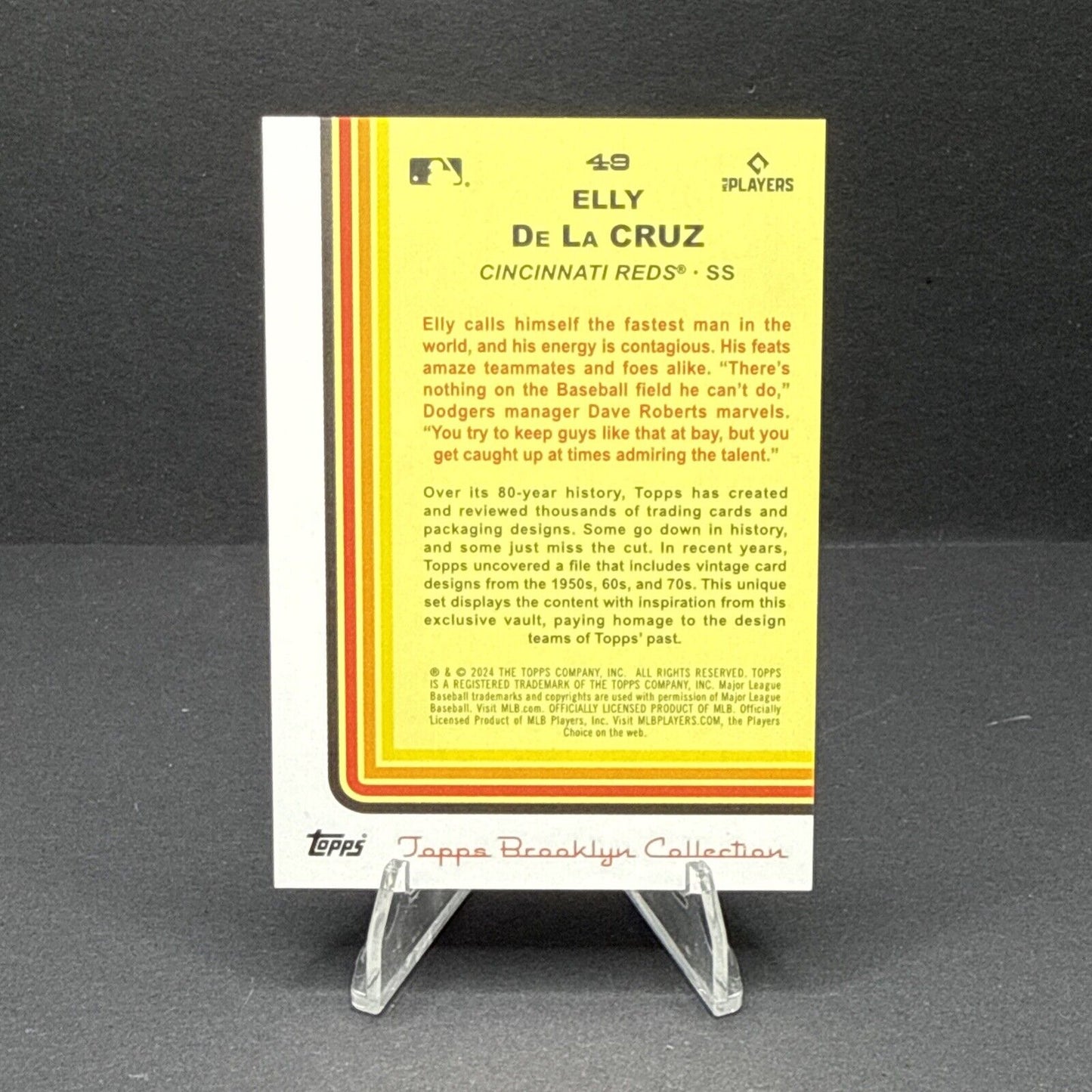 2024 Topps Brooklyn Collection Elly De La Cruz /25 #49 Cincinnati Reds