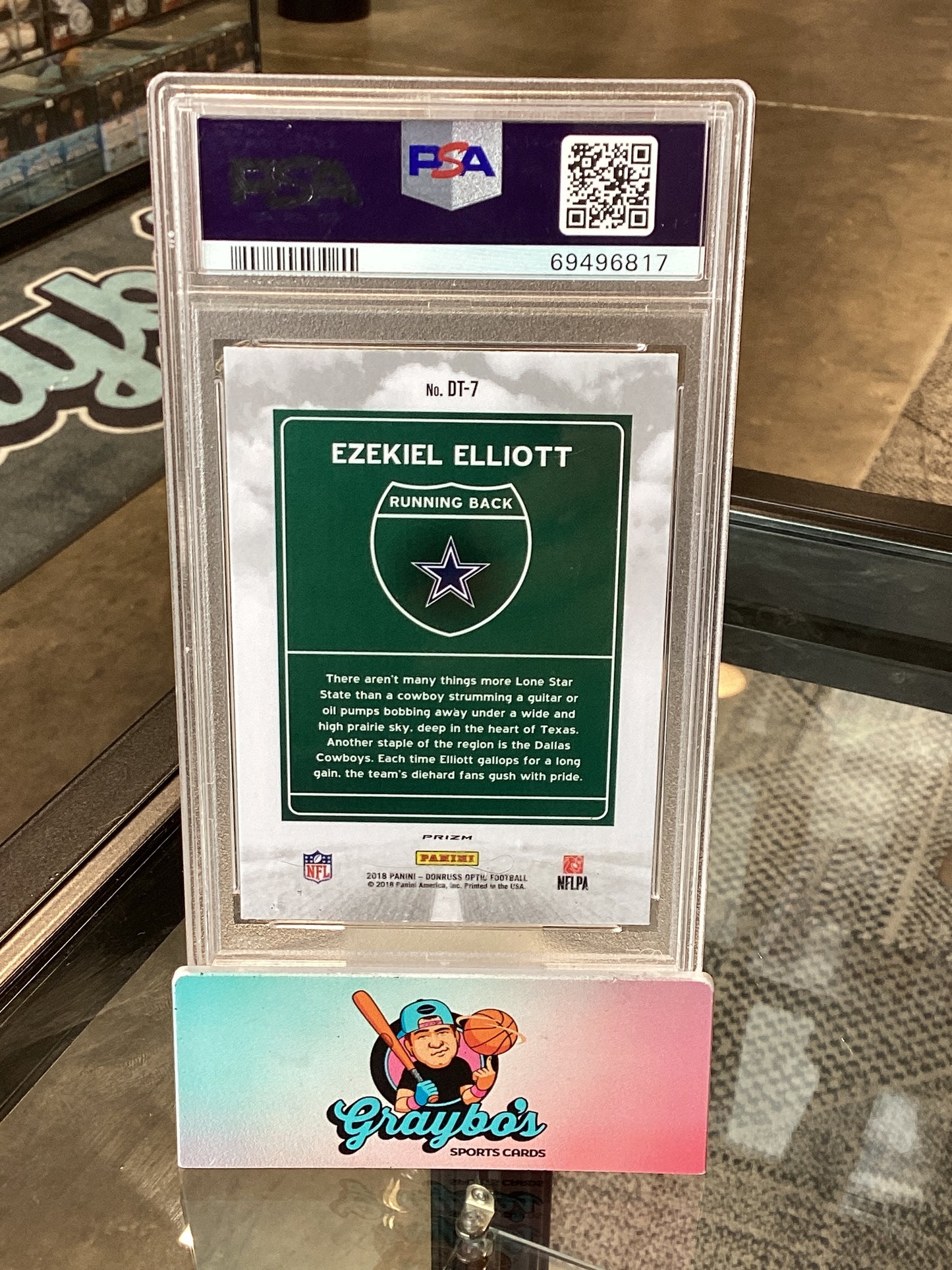 2018 Panini Donruss Optic Downtown Ezekiel Elliott #DT7 PSA 10