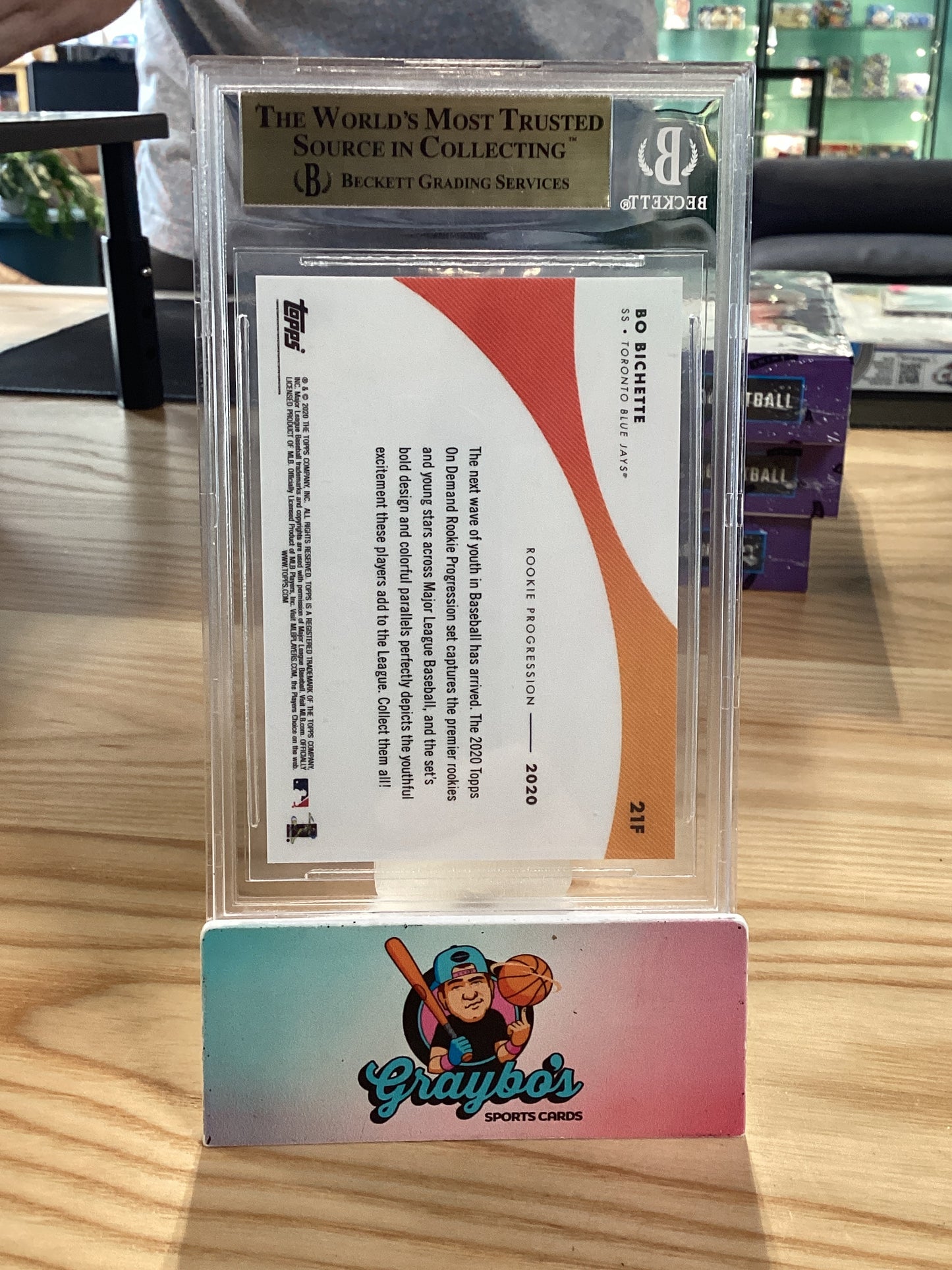 2020 Topps On Demand Rookie Progression Gold Bo Bichette #21 BGS 9.5