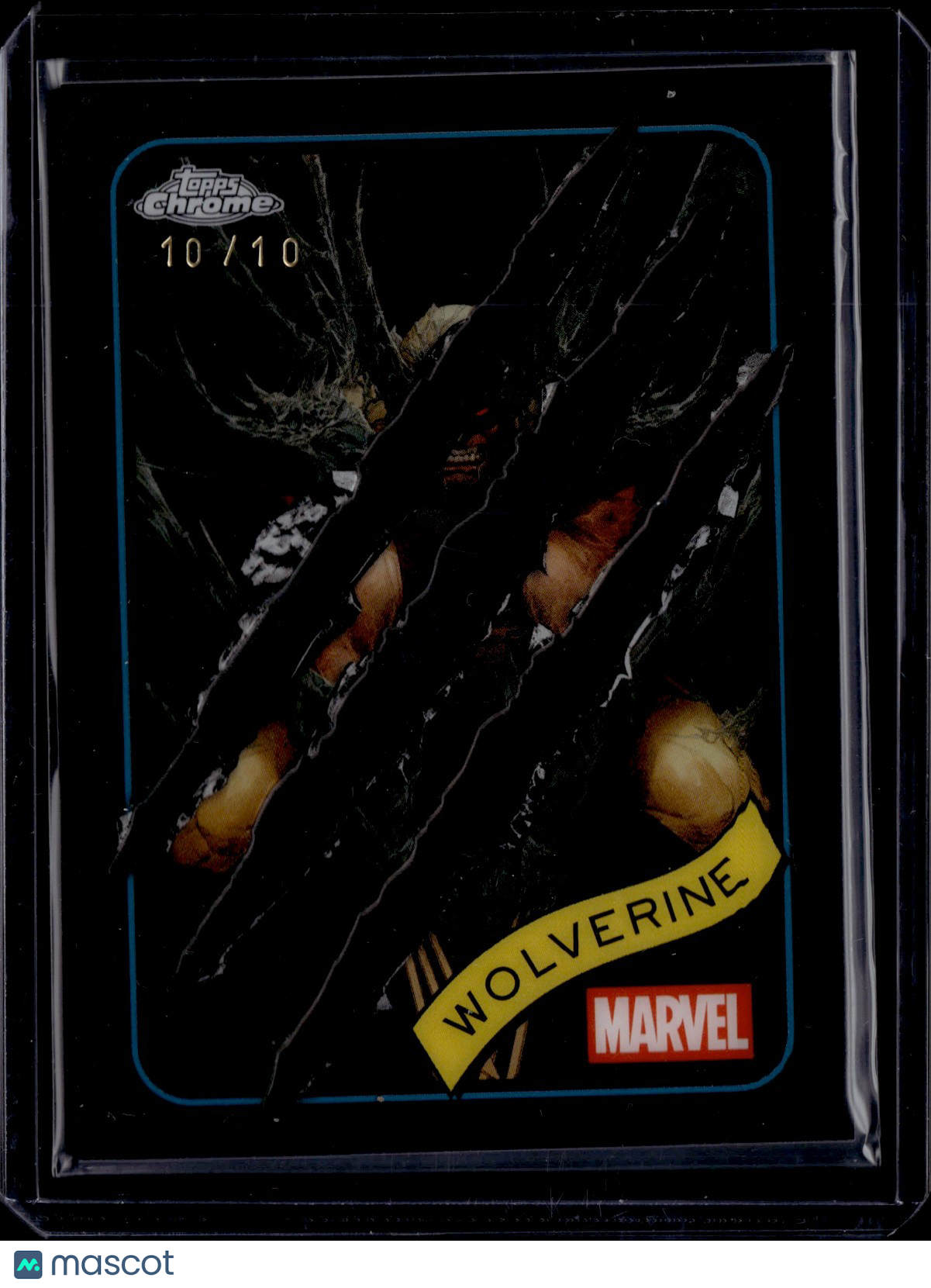 2025 Topps Chrome Marvel 10/10 ALPHA Wolverine #103 Clawed Black Refractor