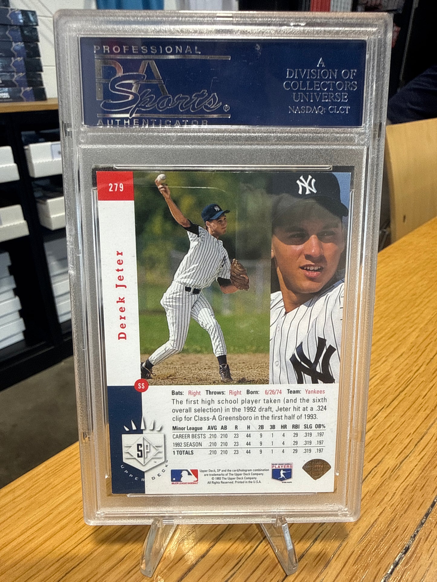 1993 SP Derek Jeter #279 Foil PSA 7
