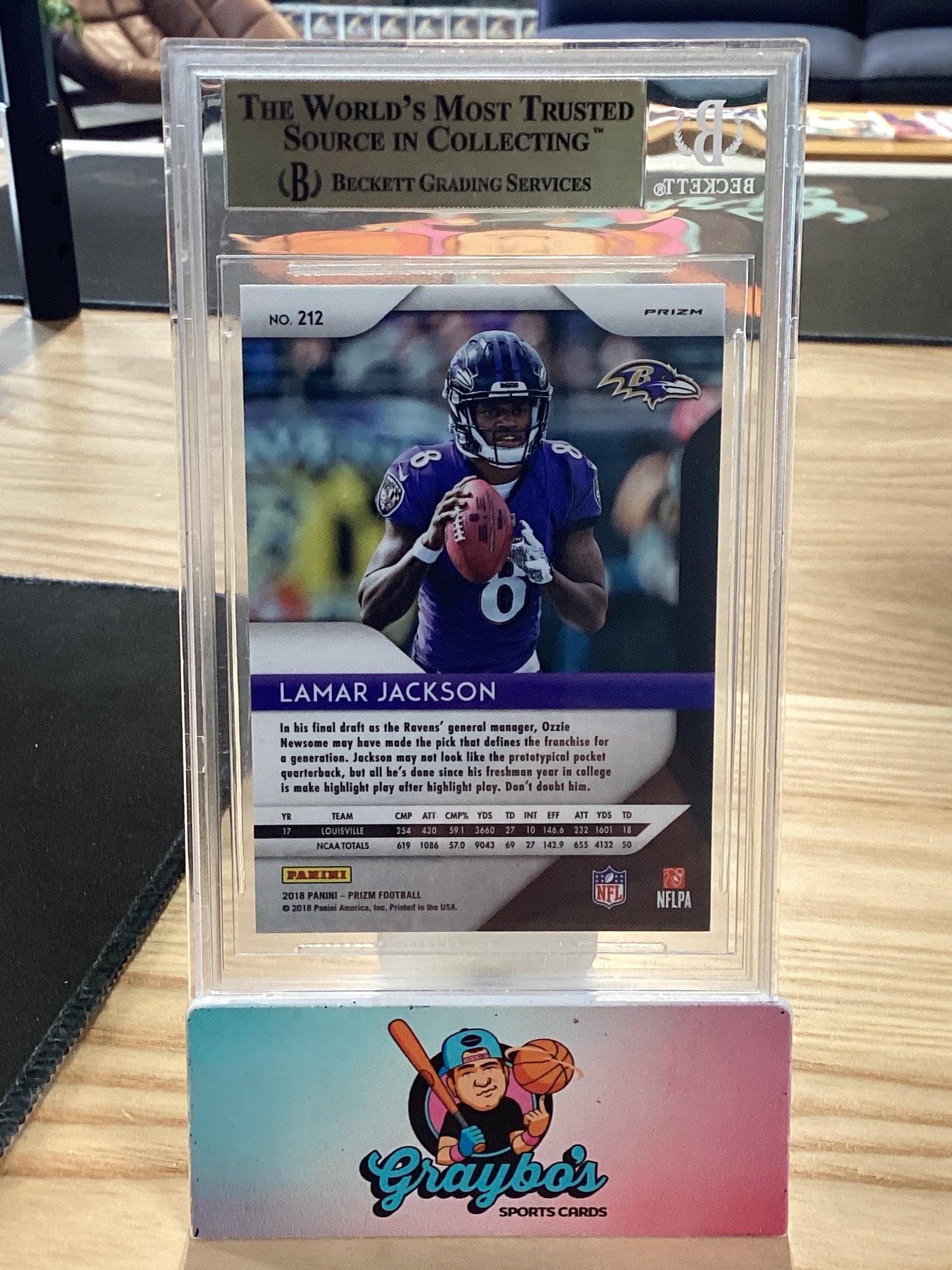 2018 Panini Prizm Lamar Jackson #212 BGS 9.5