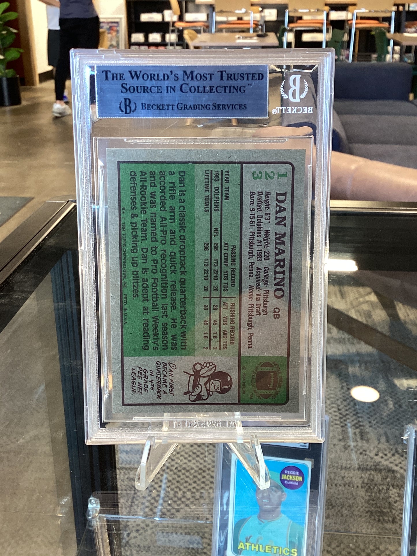 1984 Topps Dan Marino #123 BGS 9