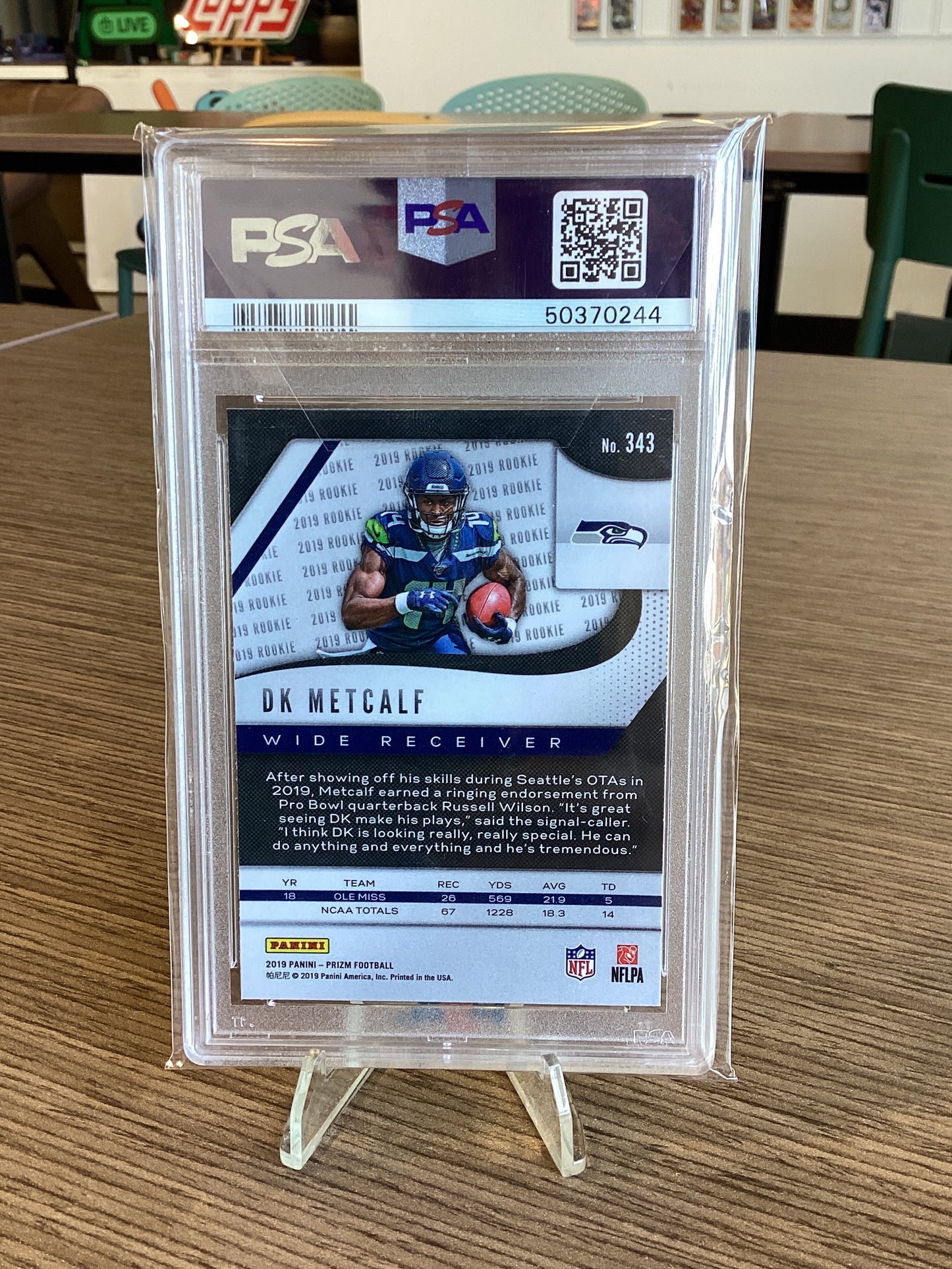 2019 Panini Prizm DK Metcalf #343 PSA 10