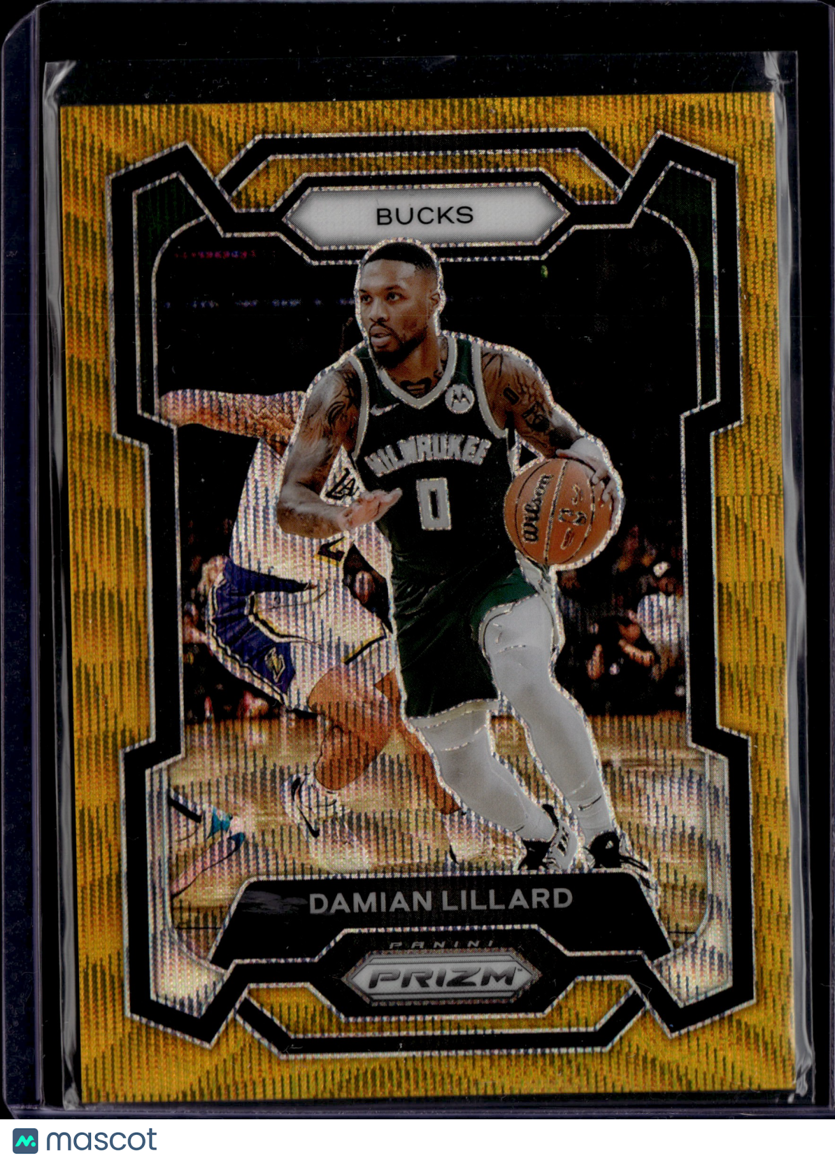 2023-24 Panini Prizm Basketball Damian Lillard #35 Gold Wave 06/10