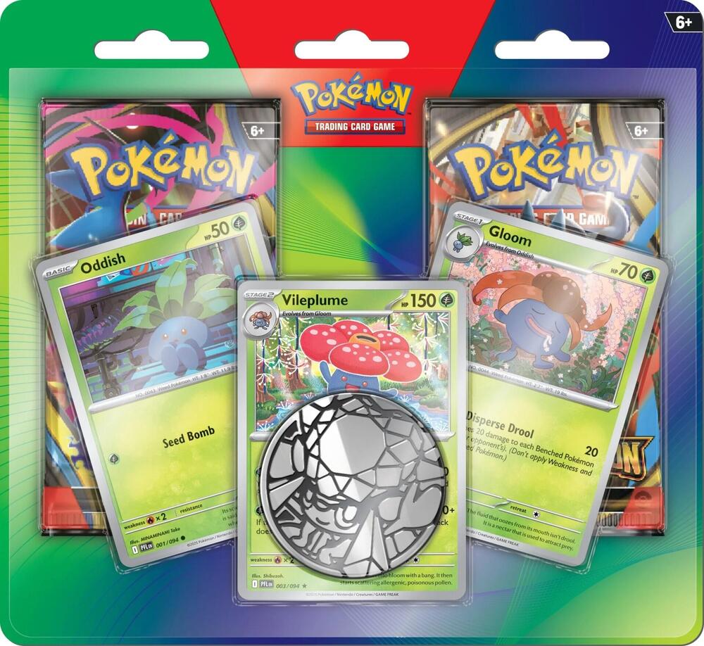 Pokemon TCG Enhanced 2-Pack Blister Oddish Vileplume Gloom Promo Pokemon TCG Enhanced 2-Pack Blister Oddish Vileplume Gloom Promo