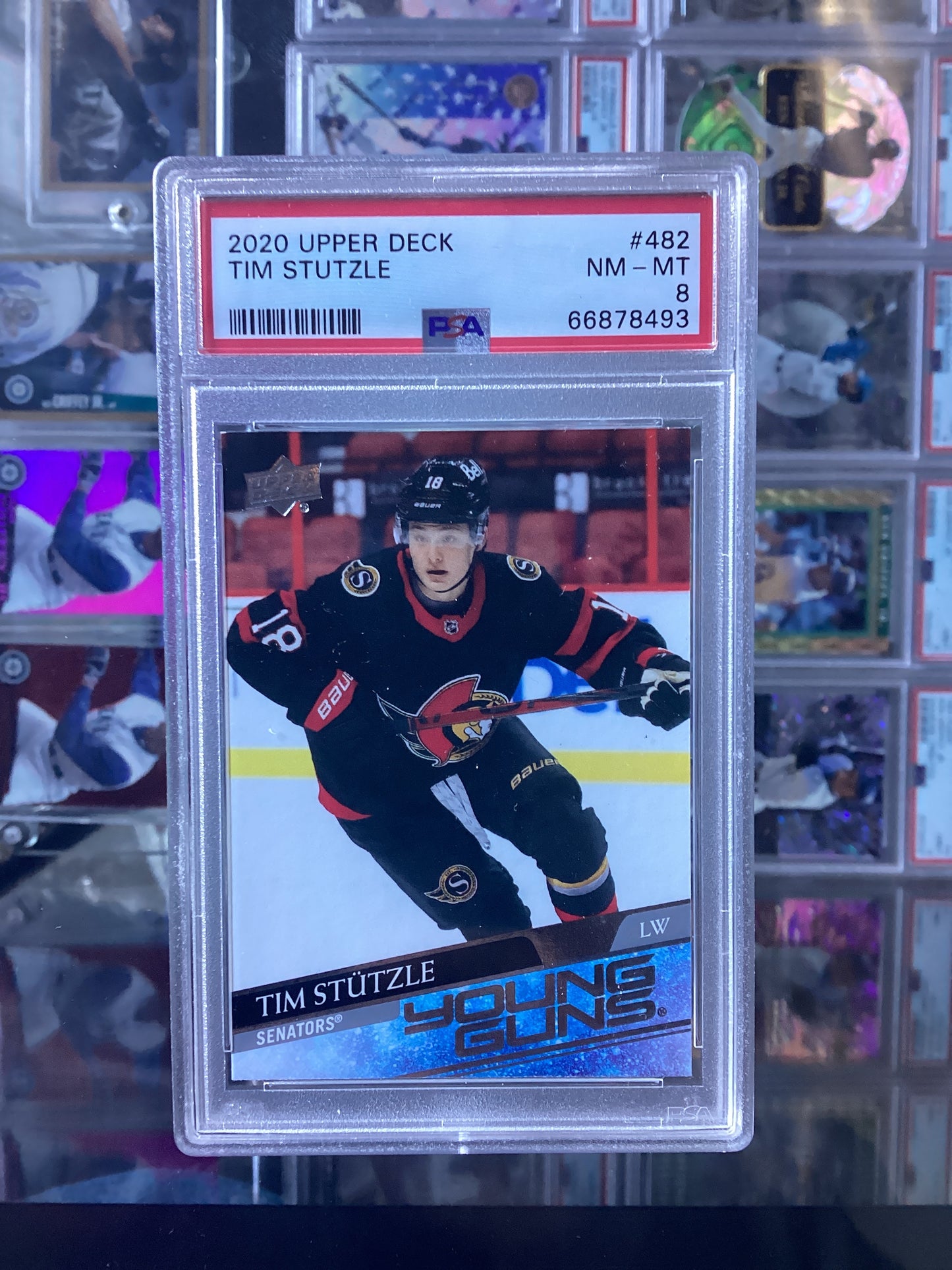 2020 Upper Deck Tim Stutzle #482 PSA 8