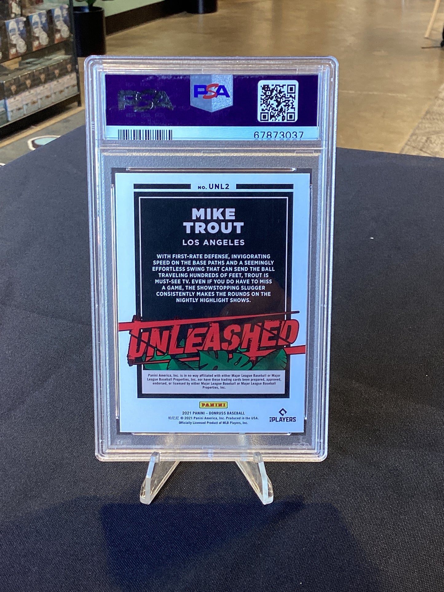 2021 Panini Donruss Unleashed Mike Trout #UNL2 Vector PSA 10