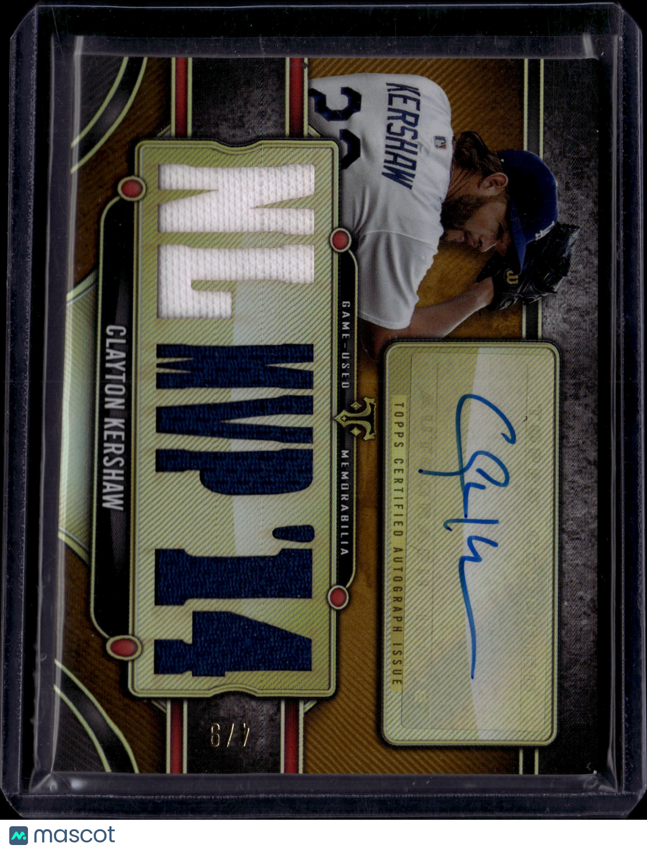 2024 Topps Triple Threads Clayton Kershaw #TAR-KER3 Autograph Relic /9