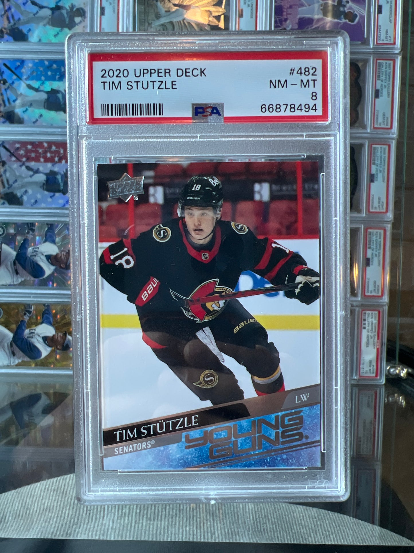 2020 Upper Deck Tim Stutzle #482 PSA 8