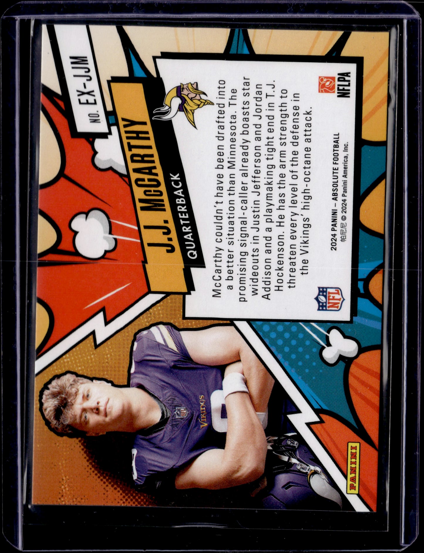 2024 Panini Absolute Explosive J.J. McCarthy #EX-JJM RC