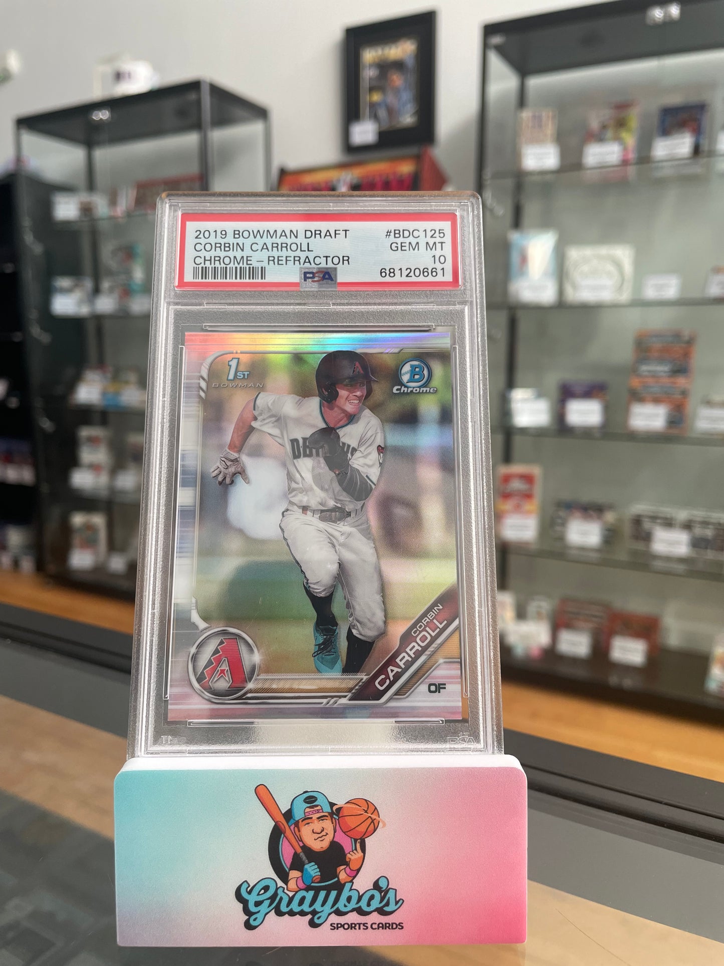 2019 Bowman Draft Corbin Carroll Chrome-Refractor #BDC125 PSA 10