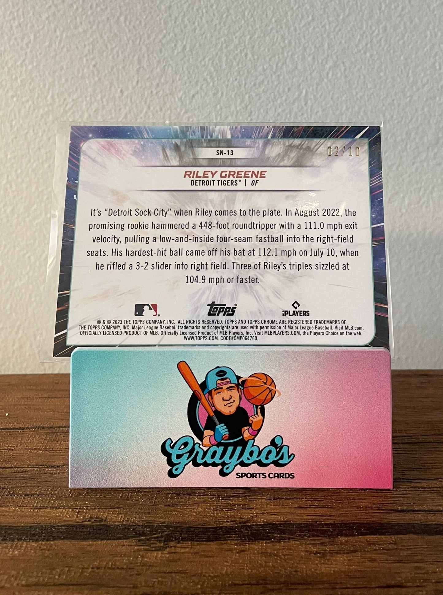 2023 Topps Chrome Super Nova Riley Greene /10 #SN-13