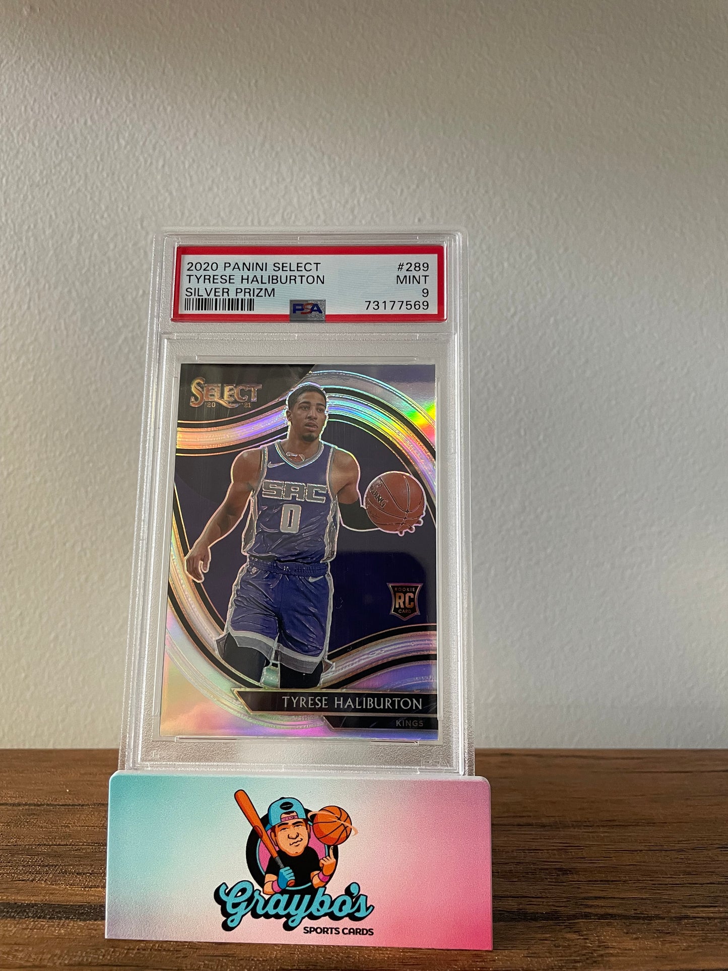 2020 Panini Select Tyrese Haliburton Silver Prizm #289 PSA 9