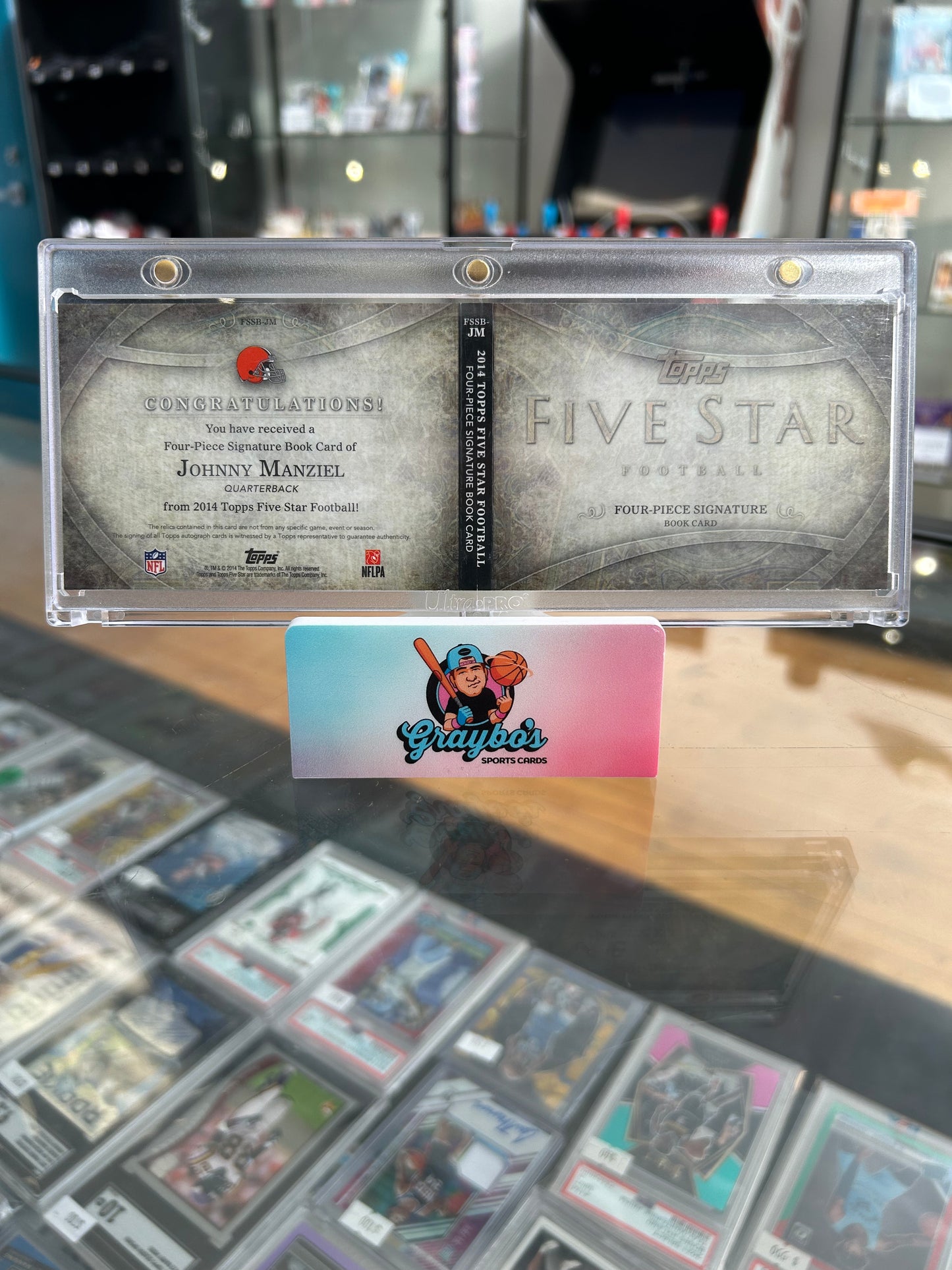 2014 Topps Five Star Johnny Manziel 4 Piece Signature Booklet /10 #FSSB-JM
