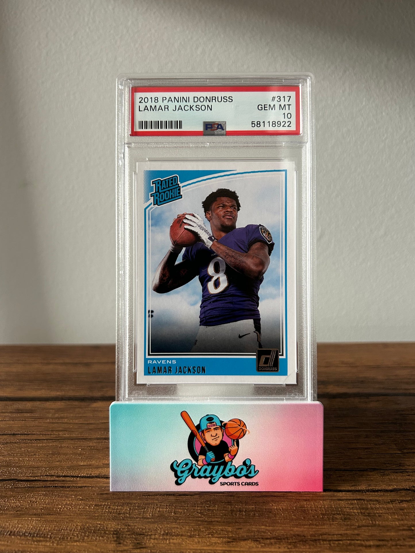 2018 Panini Donruss Lamar Jackson #317 PSA 10