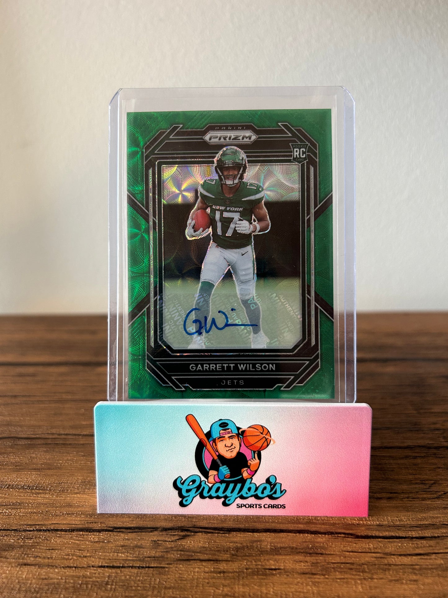 2022 Panini Prizm Garrett Wilson Auto Green Scope /75 #309